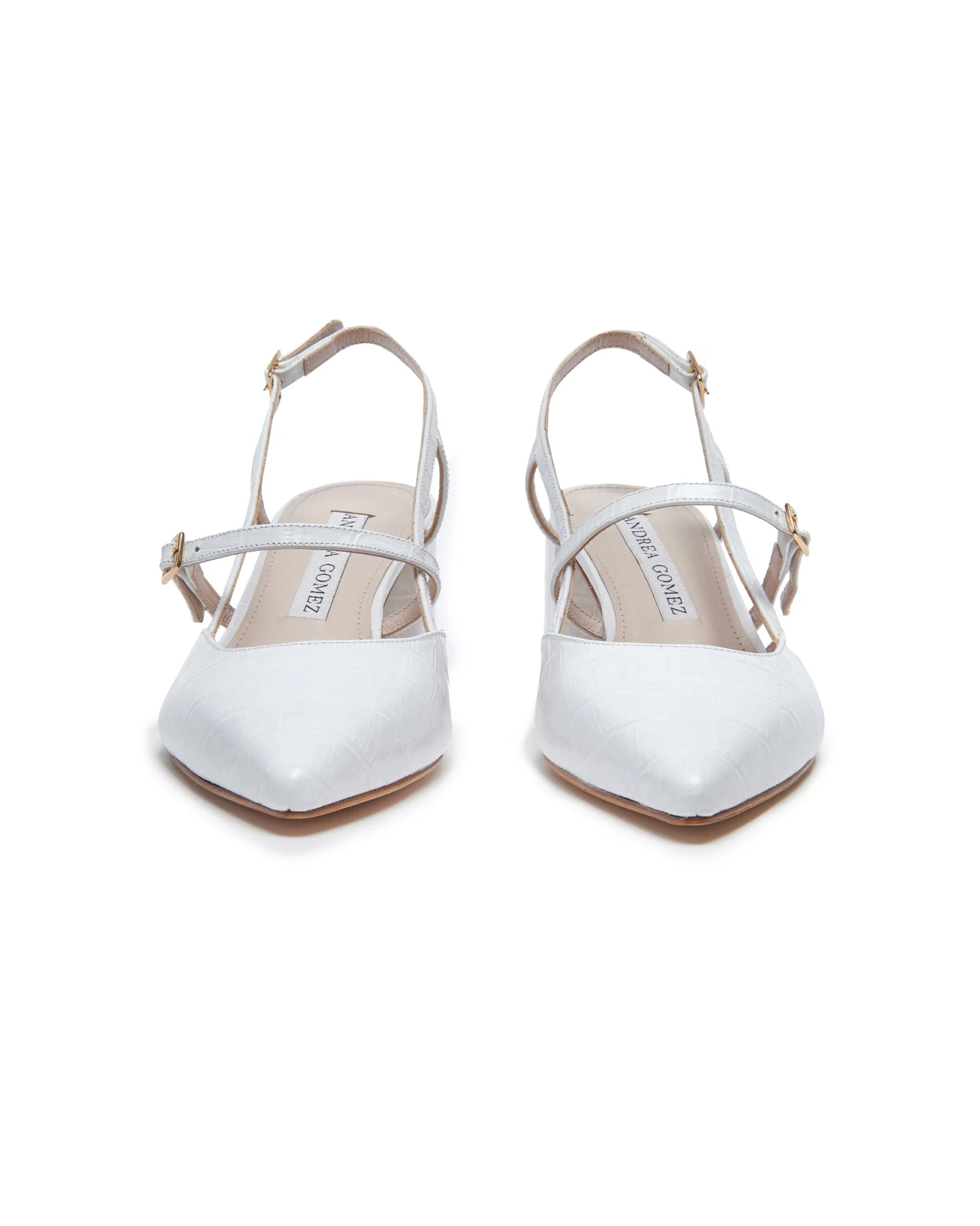 Iman White Faux Croc - Image 6