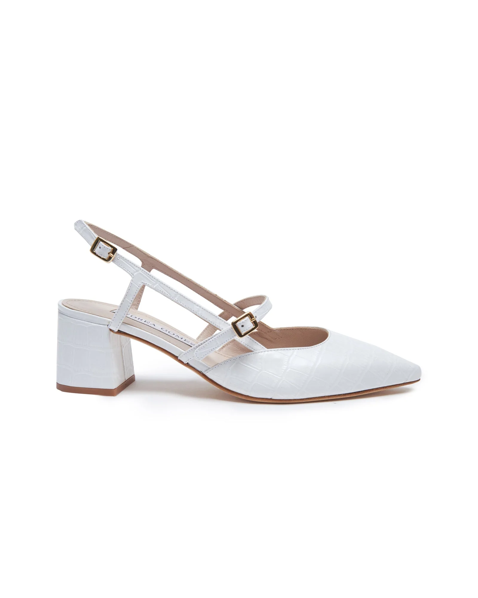 Iman White Faux Croc - Image 8