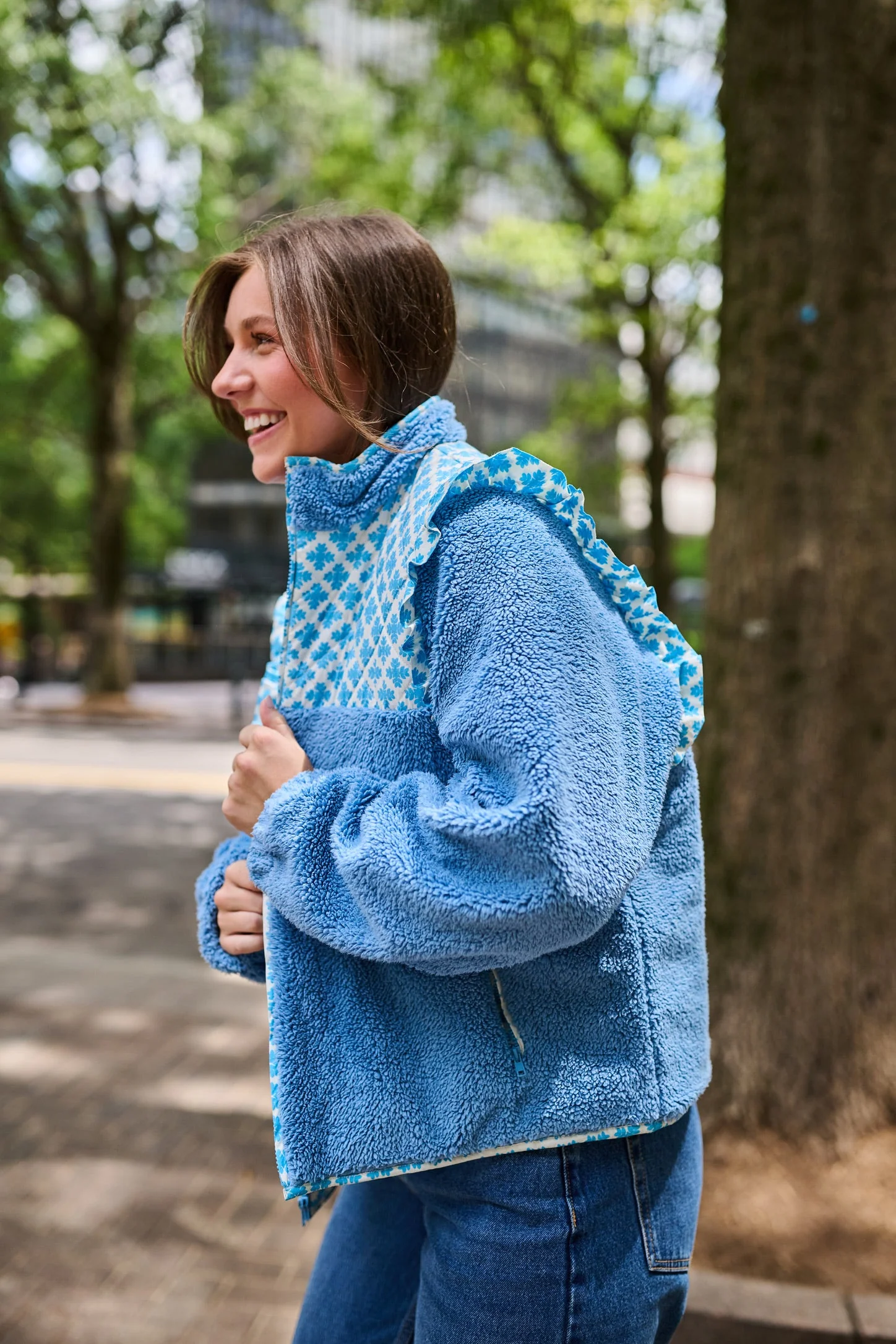 Isabella Sherpa Jacket - Blue Clover - Image 11