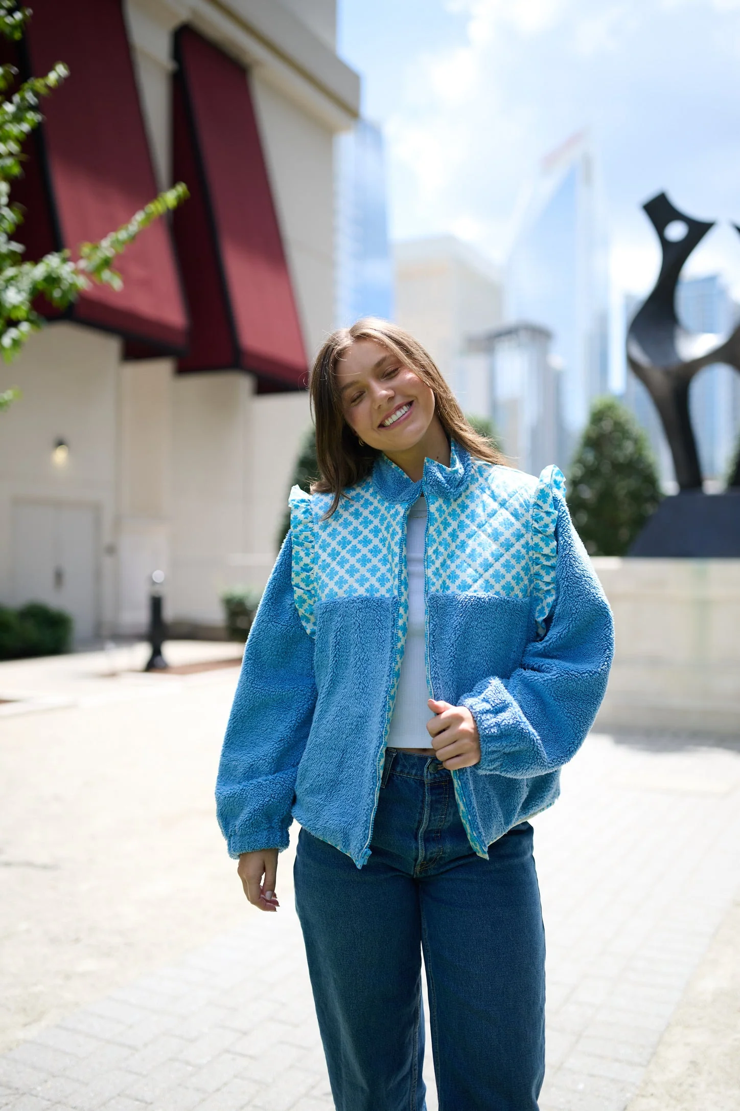Isabella Sherpa Jacket - Blue Clover - Image 39