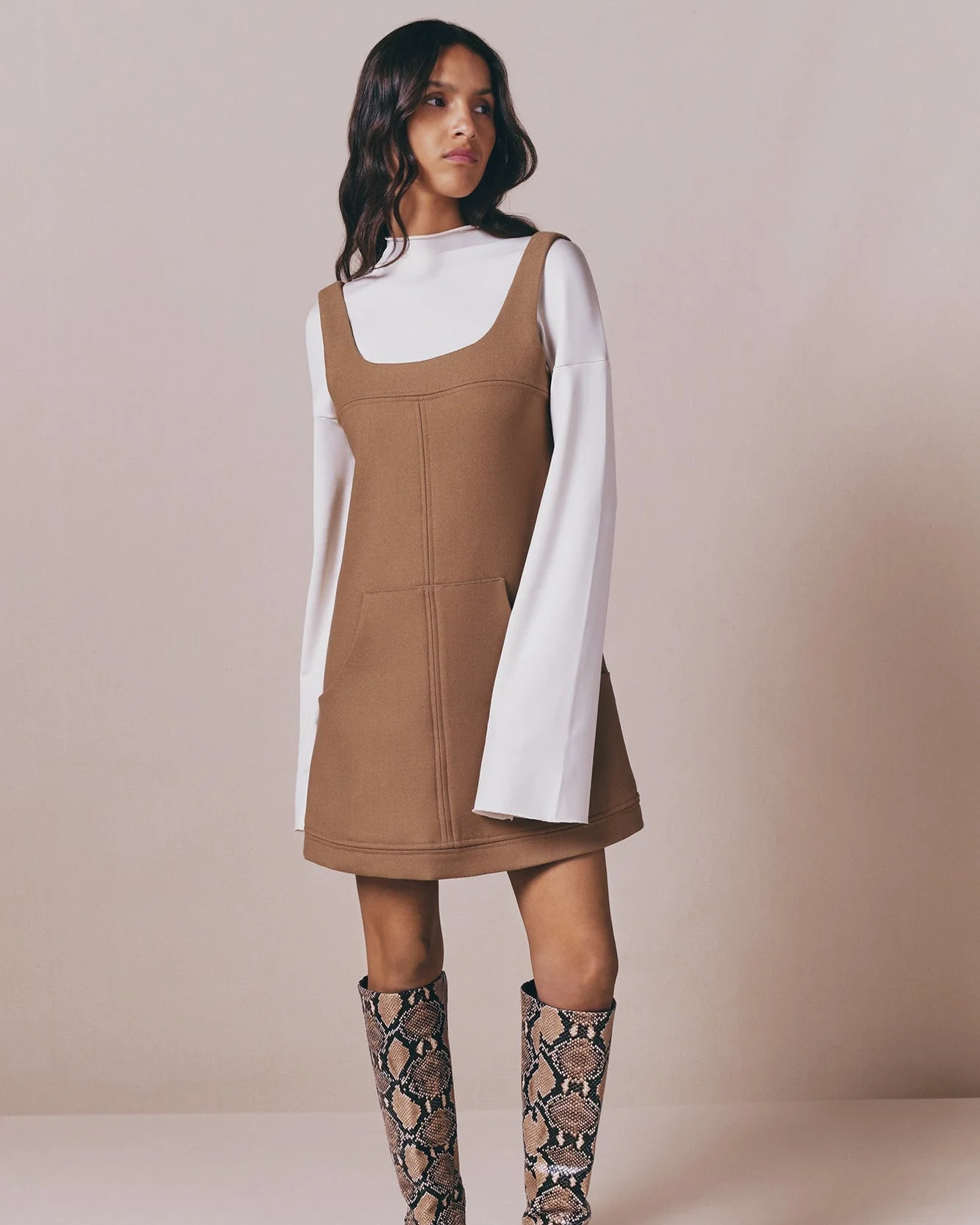 Ivory Fitted Top in Viscose - Image 3