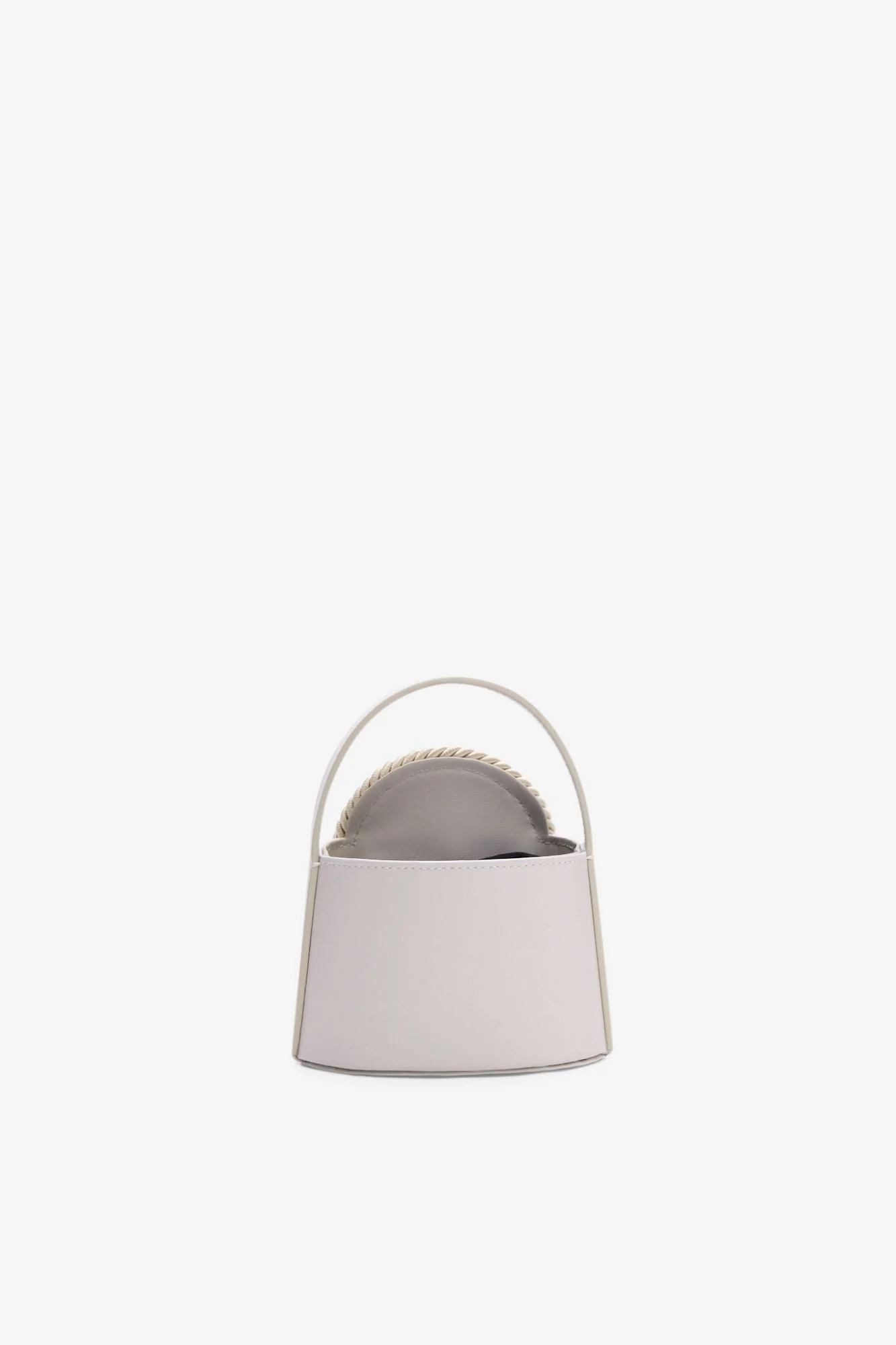 Ivory Mini Leather Bag With Passementerie Details - Image 3