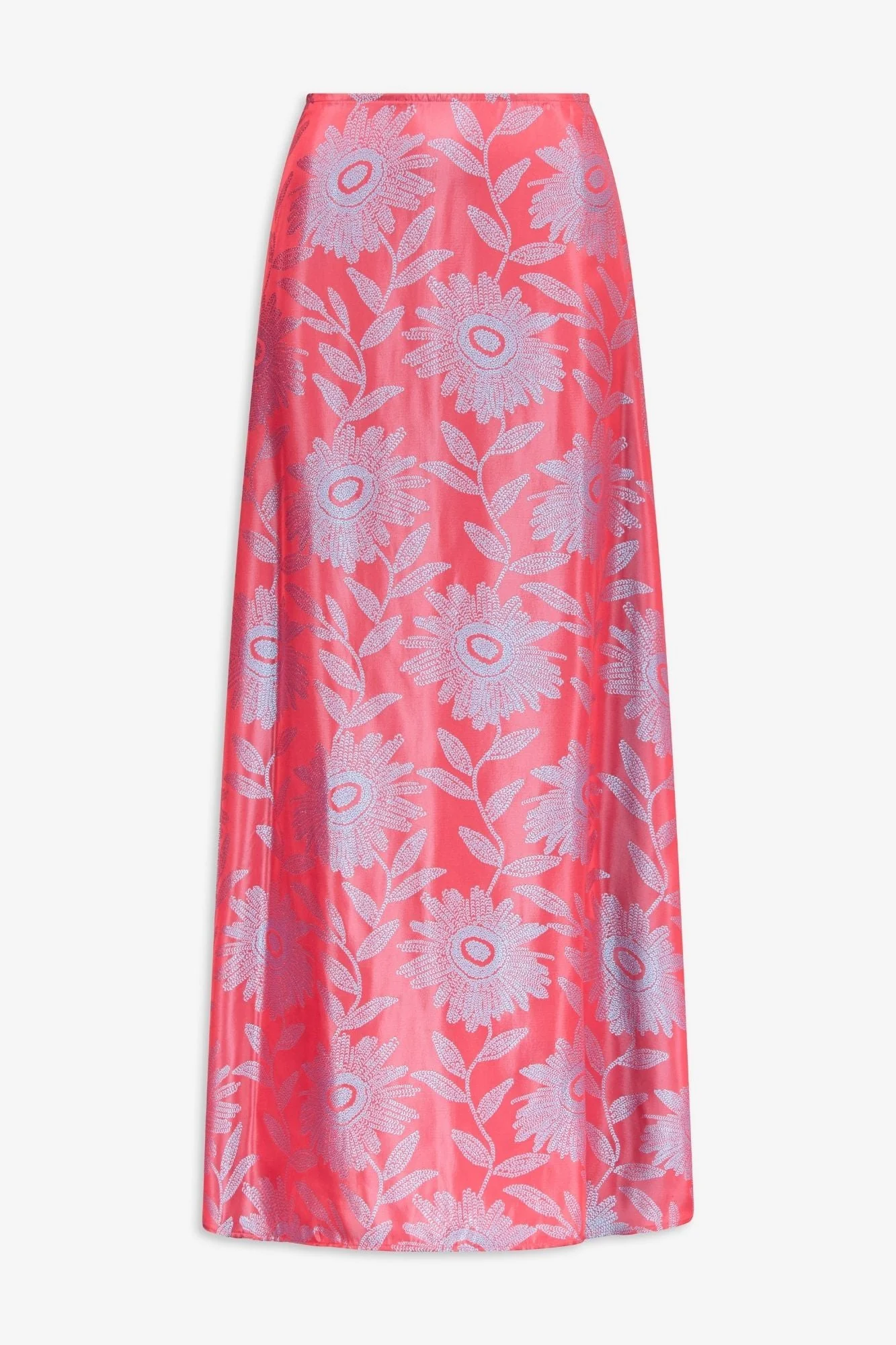 Jacquard Satin Midi Skirt