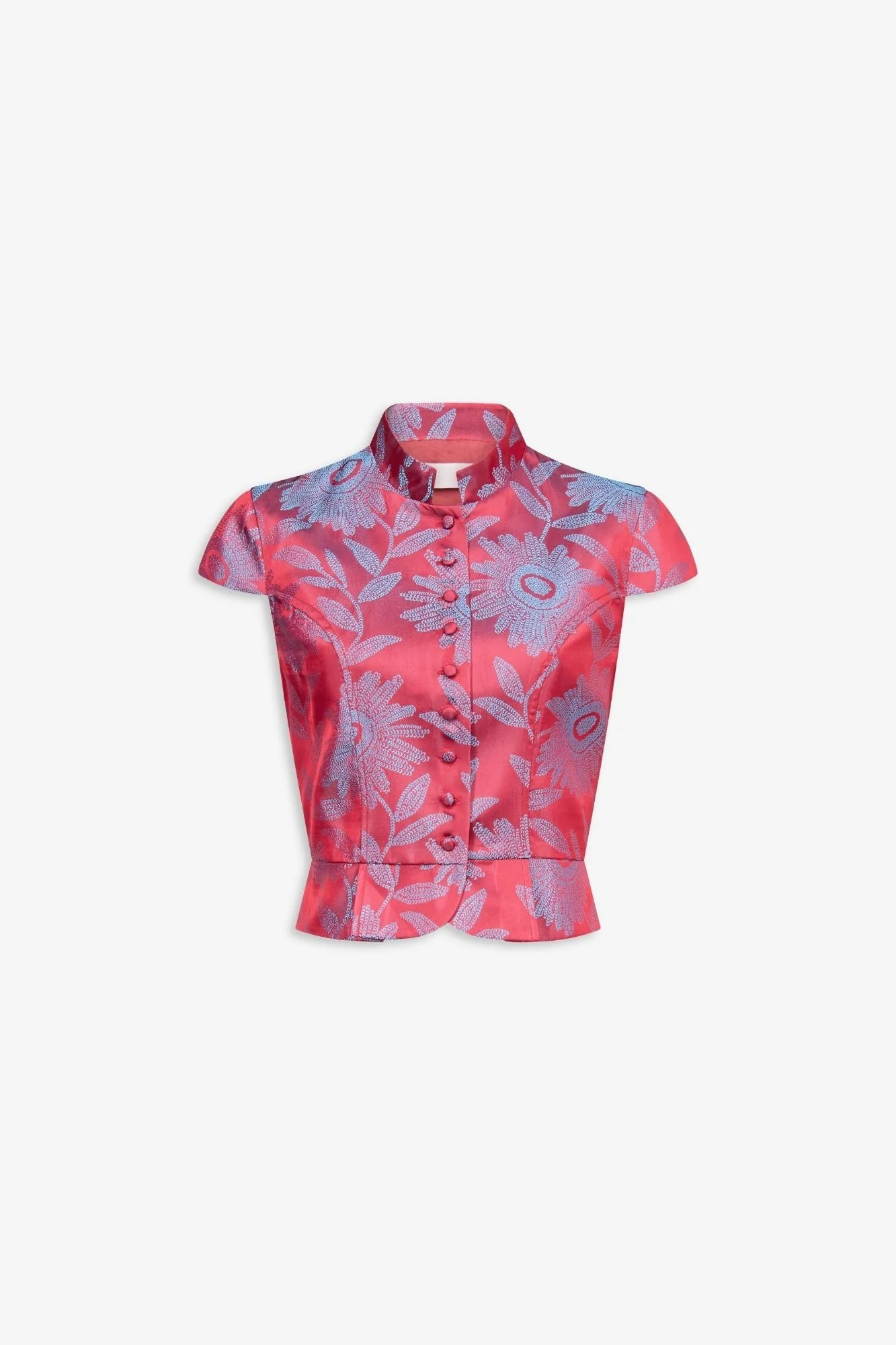 Jacquard Satin Sleeveless Summer Top