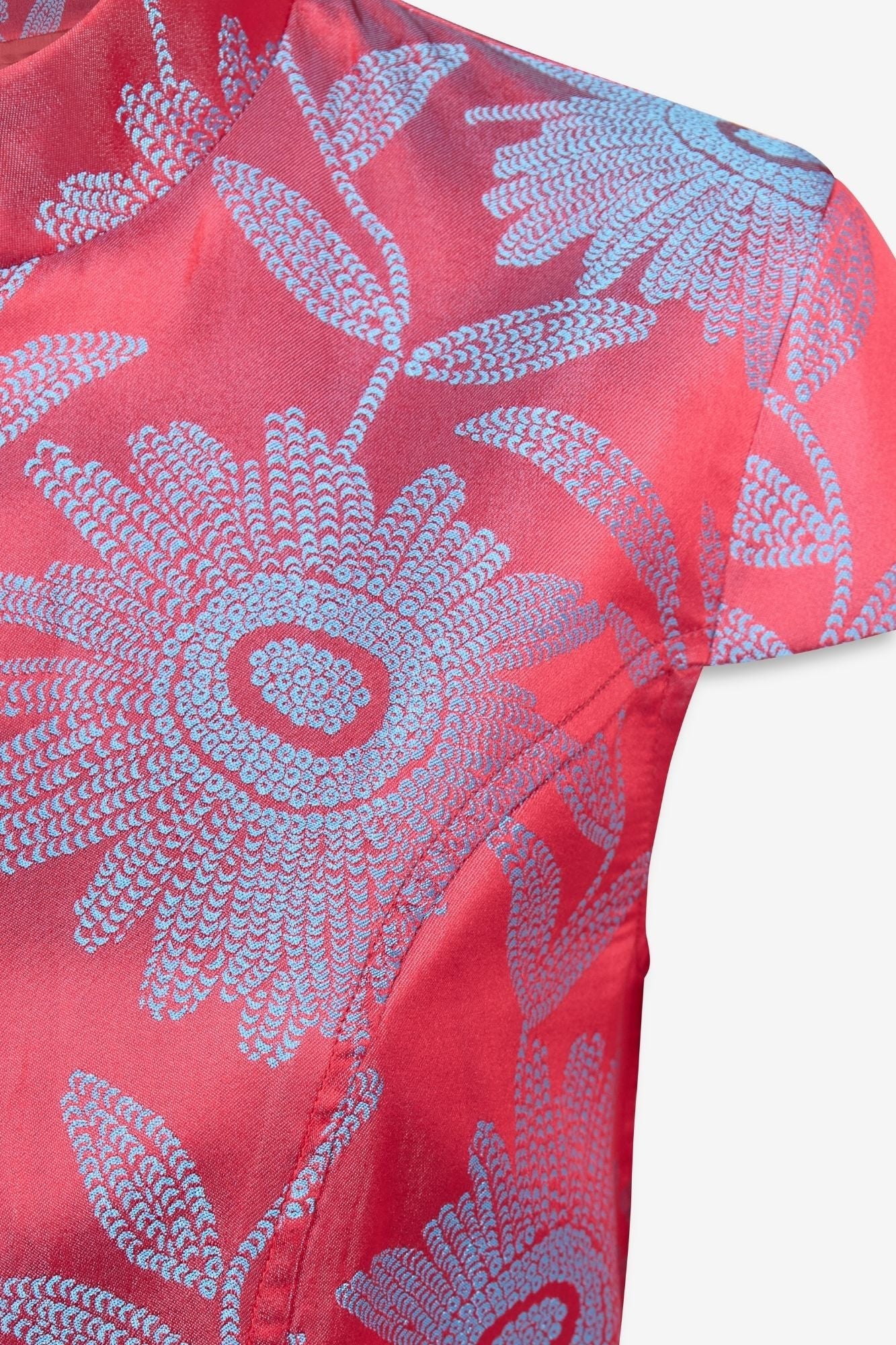 Jacquard Satin Sleeveless Summer Top - Image 2