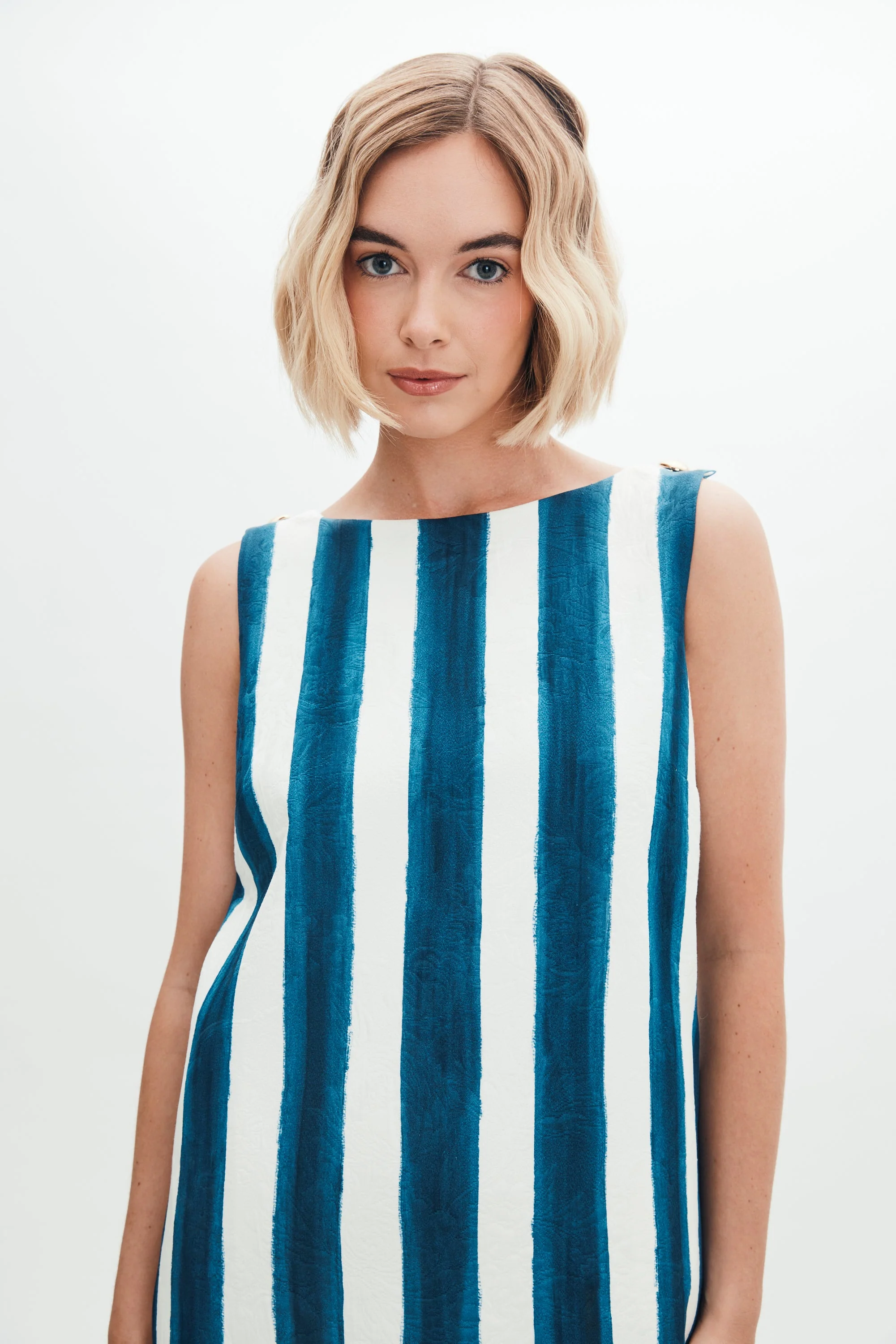 Juliette Dress in Cabana Stripe - Image 14