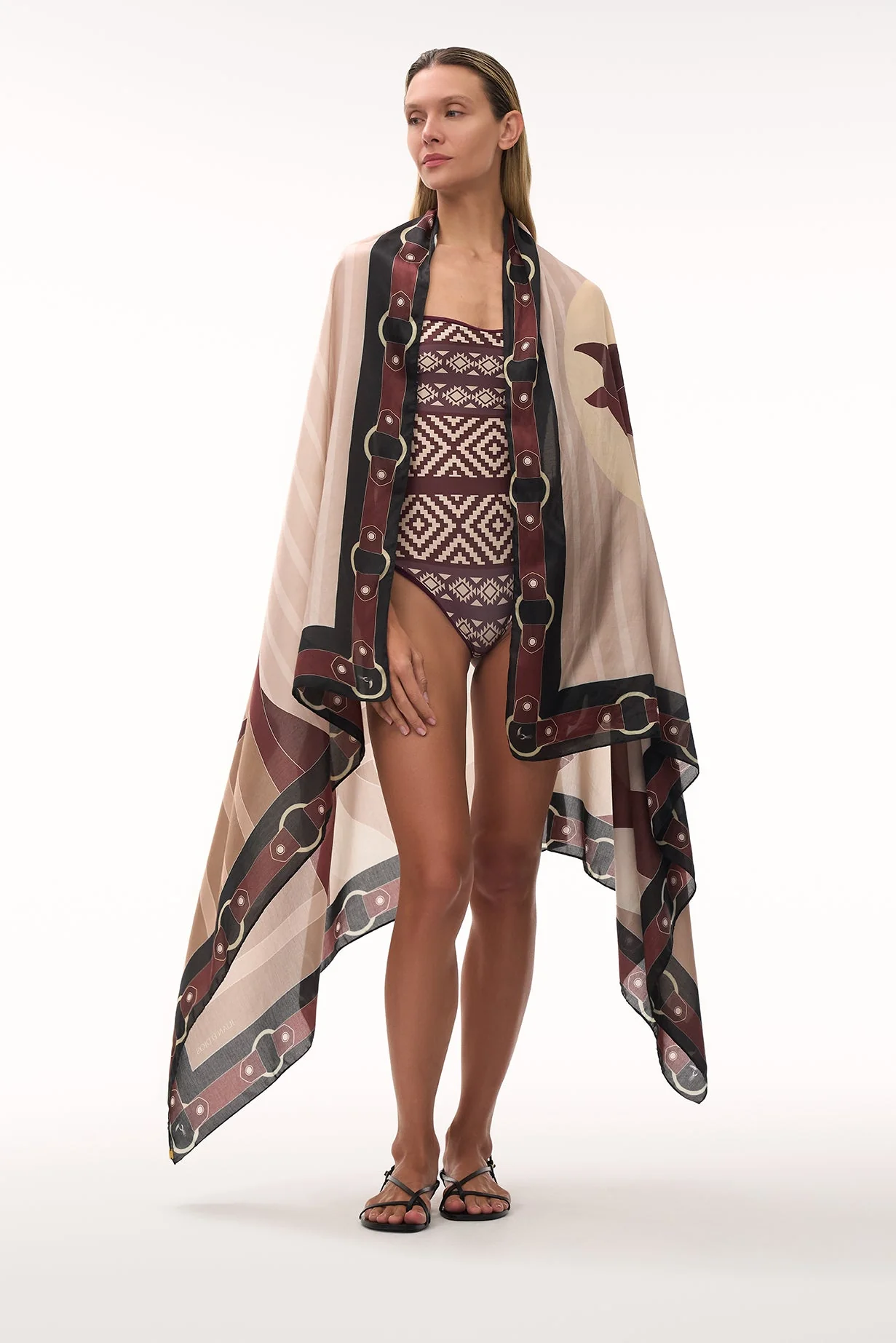 Las Balsas One Piece / Ethnic Motif - Purple