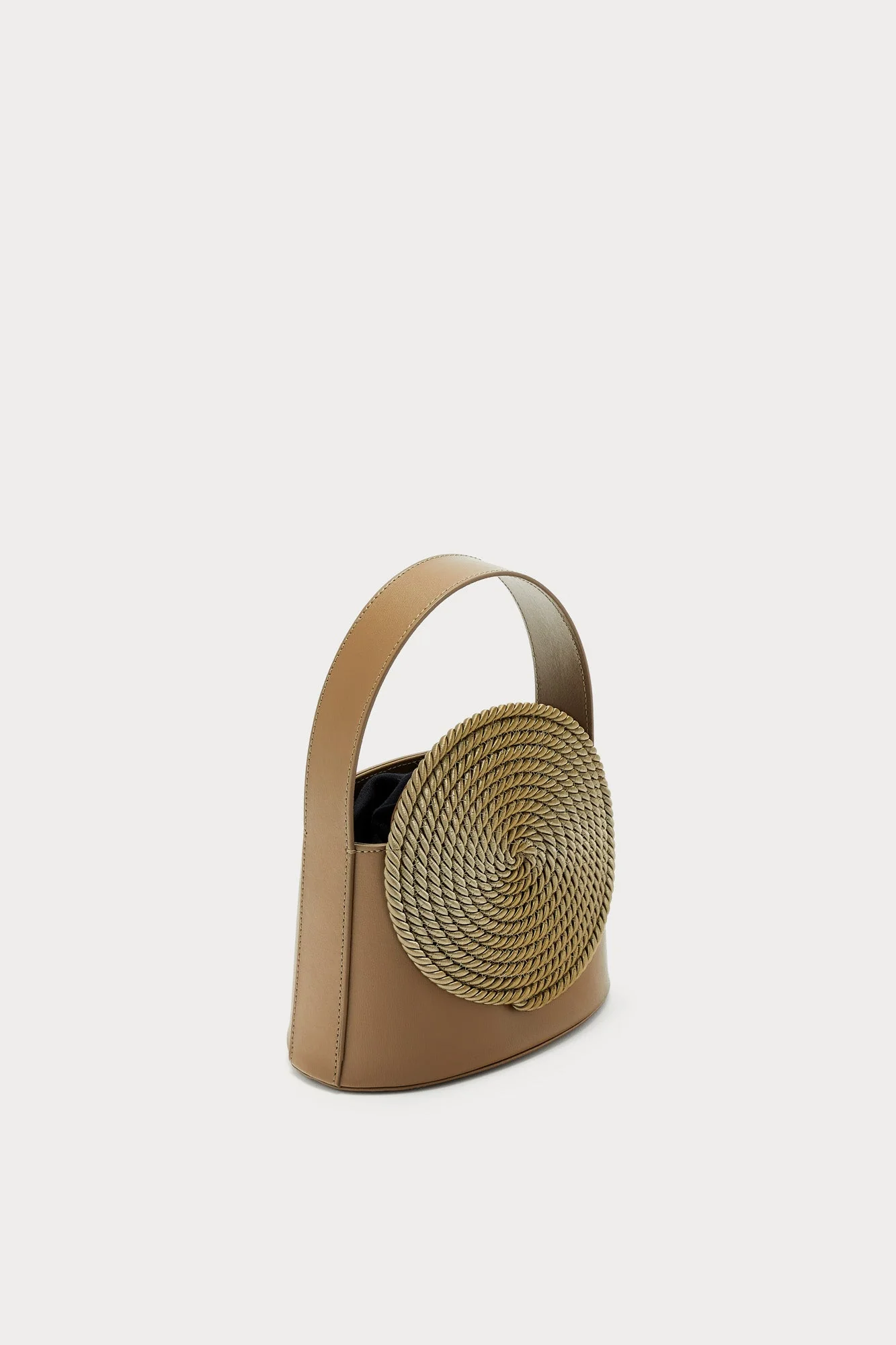 Leather Bag With Passementerie Details Khaki - Image 3