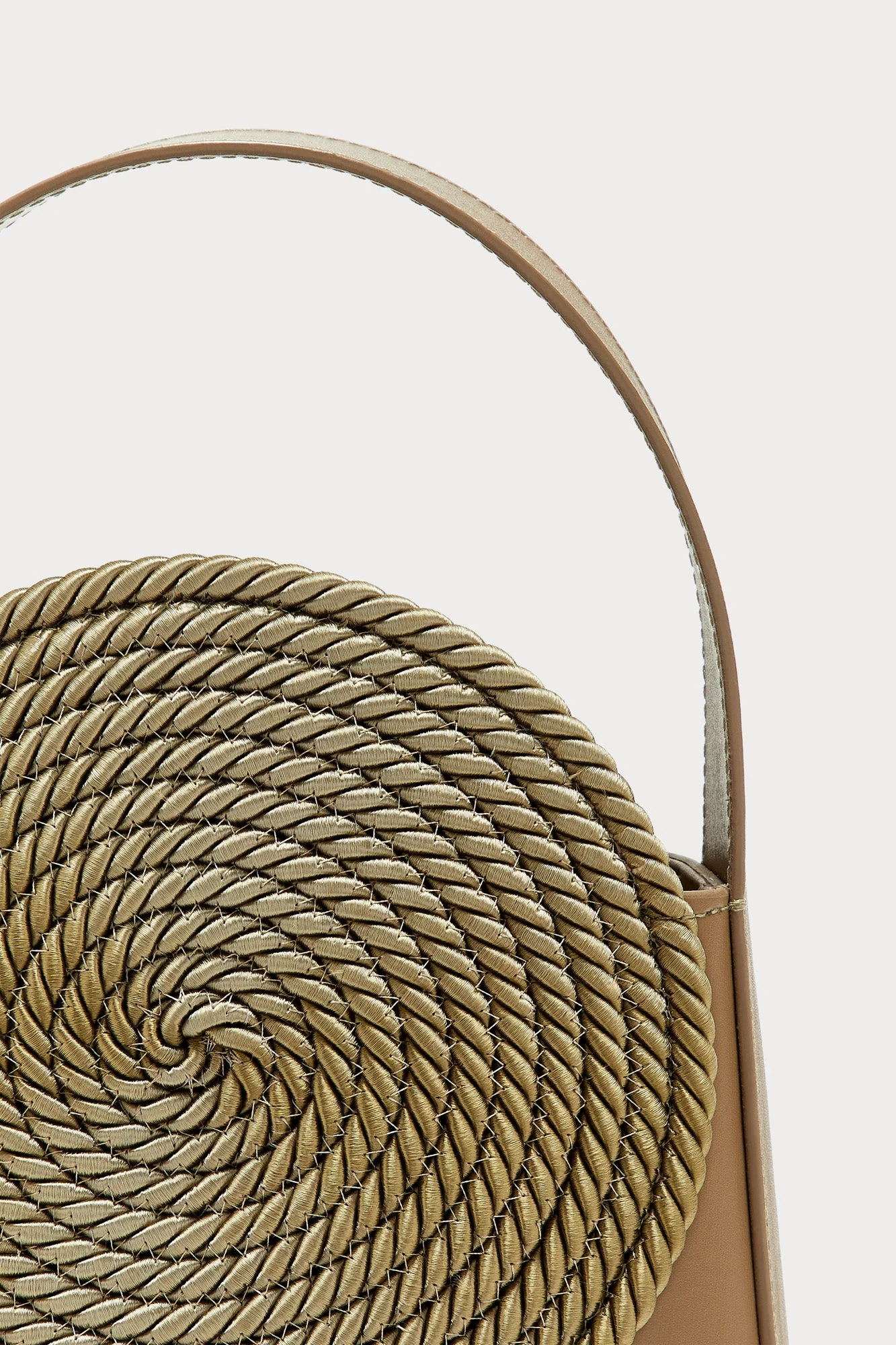 Leather Bag With Passementerie Details Khaki - Image 4