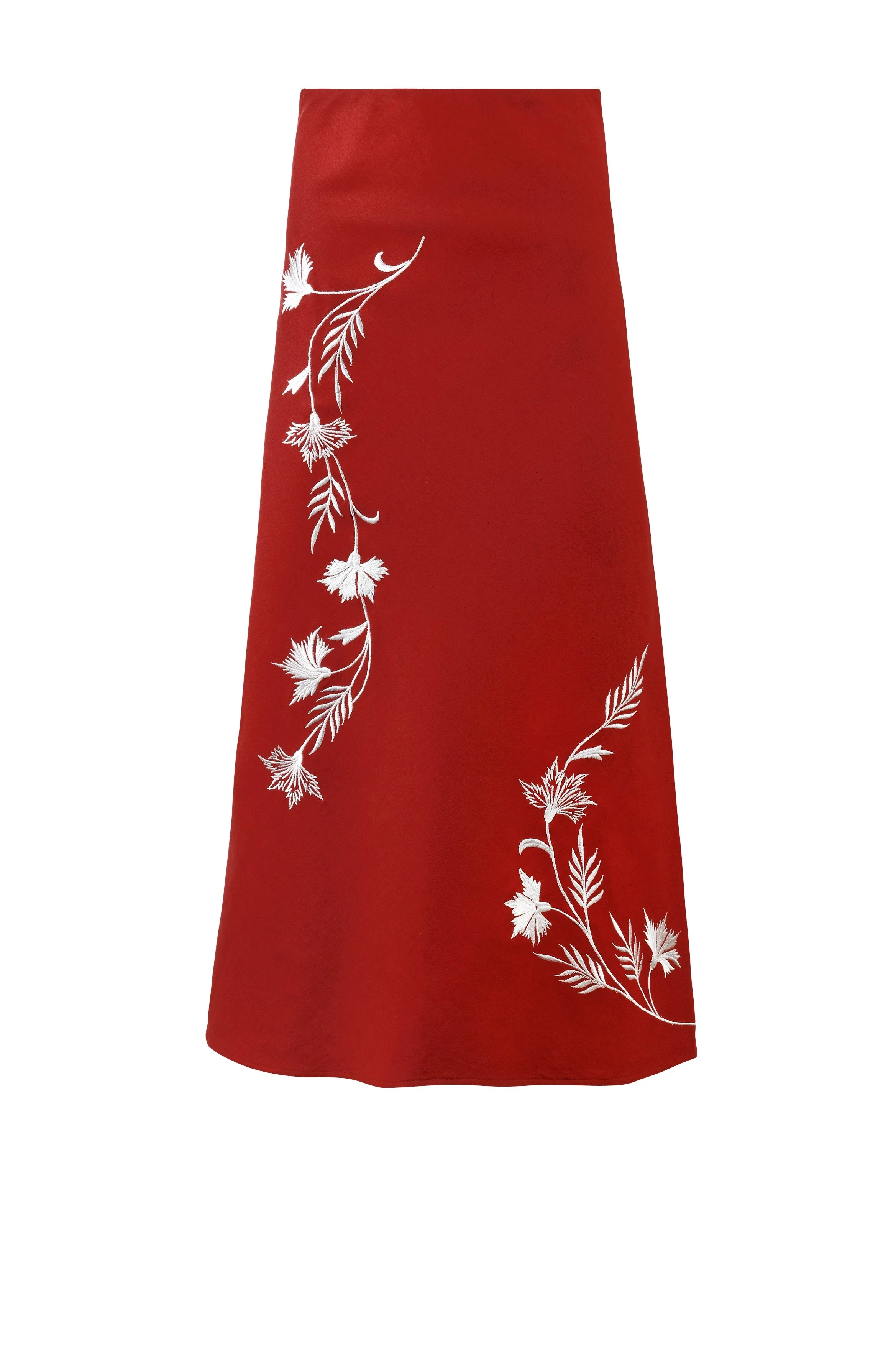 Lily Skirt - Deep Red & Ivory - Image 9