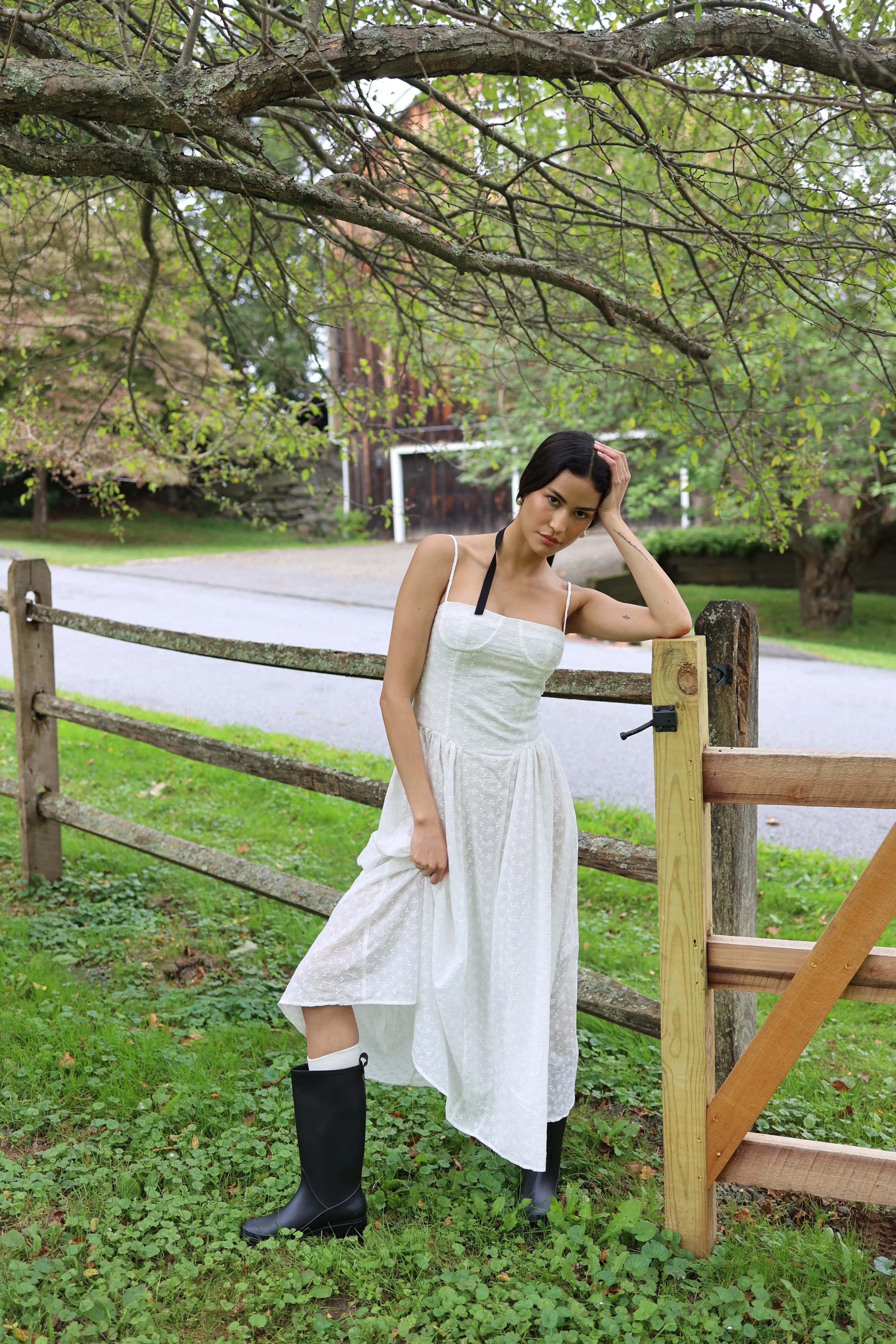 Lou Lou Dress White Eyelet - Image 3