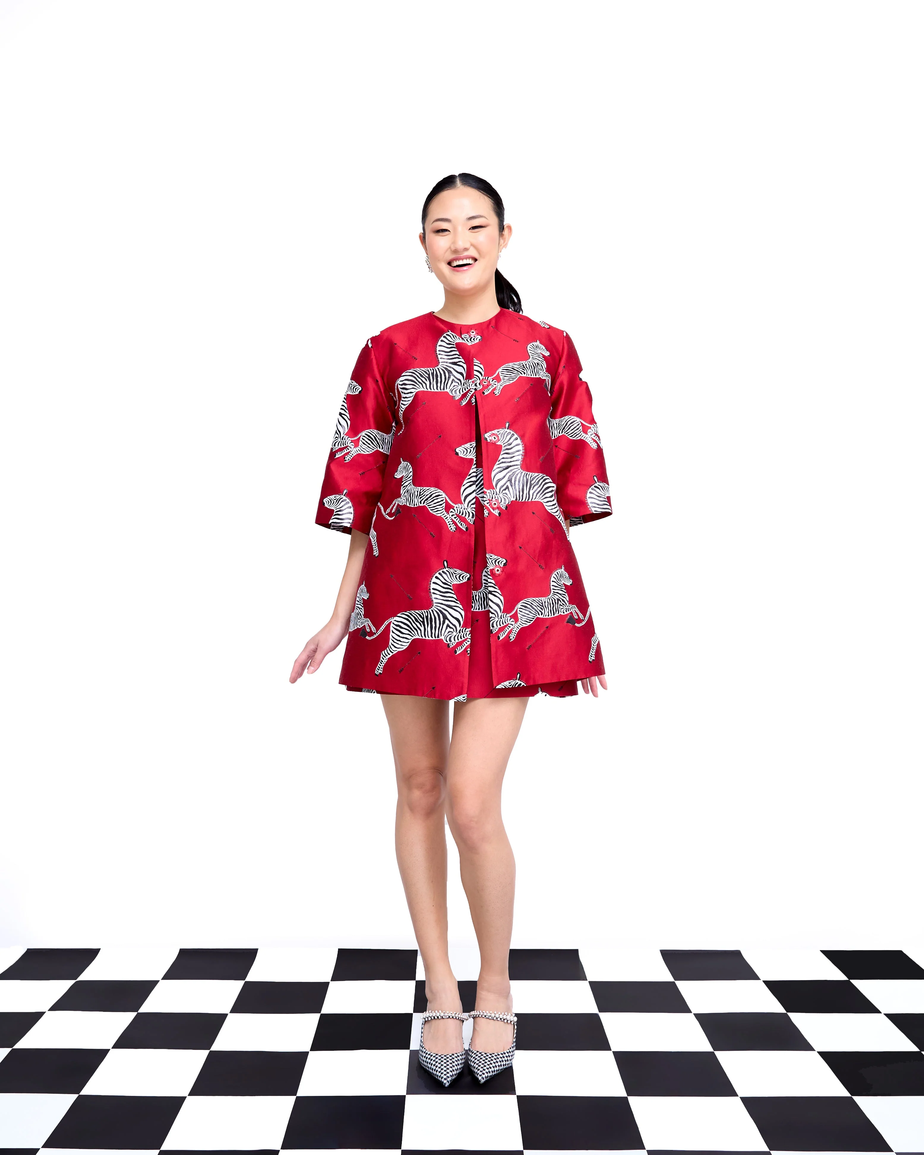 Mae X Scalamandre Audrey Coat in Jumping Zebra - Image 5