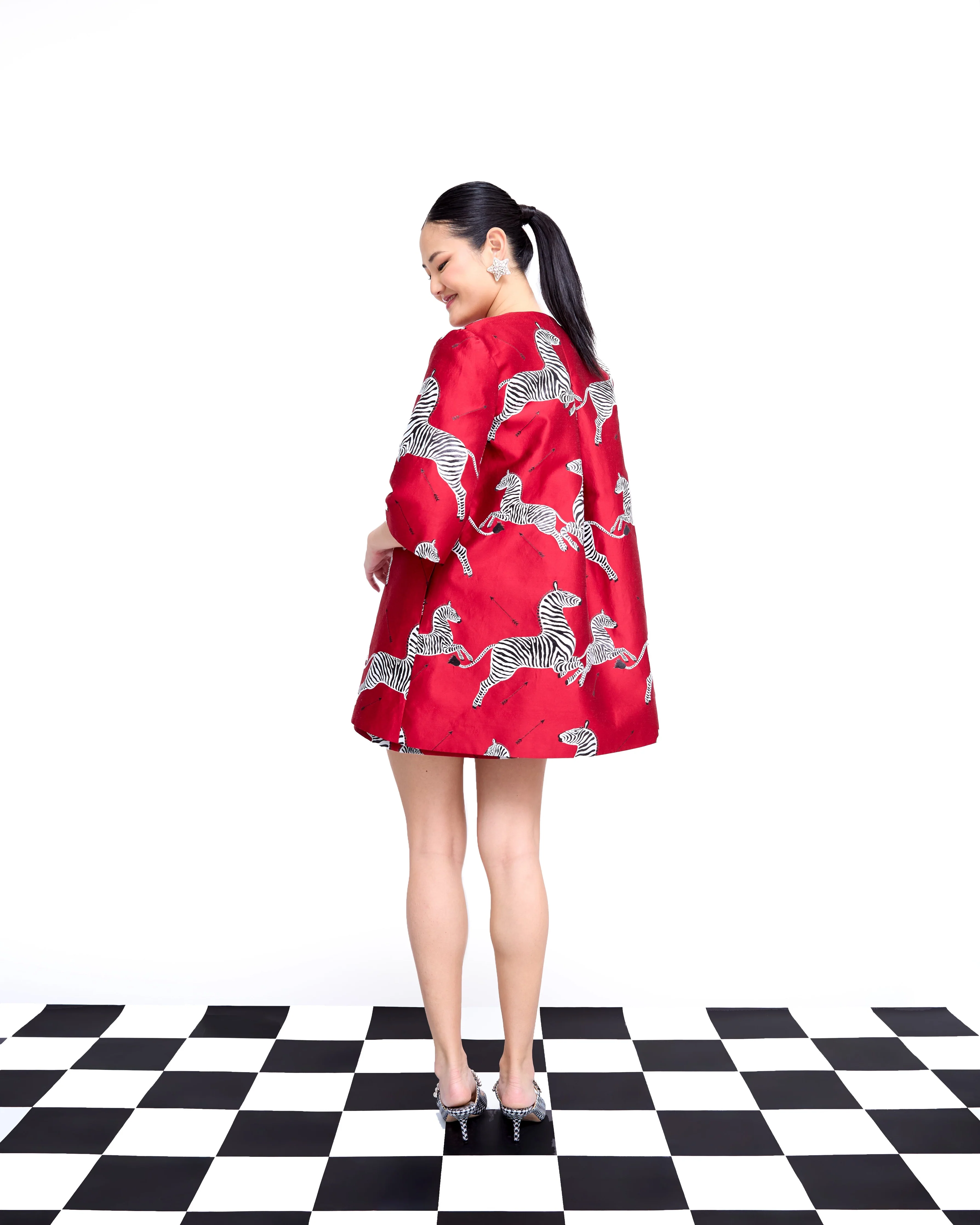 Mae X Scalamandre Audrey Coat in Jumping Zebra - Image 6