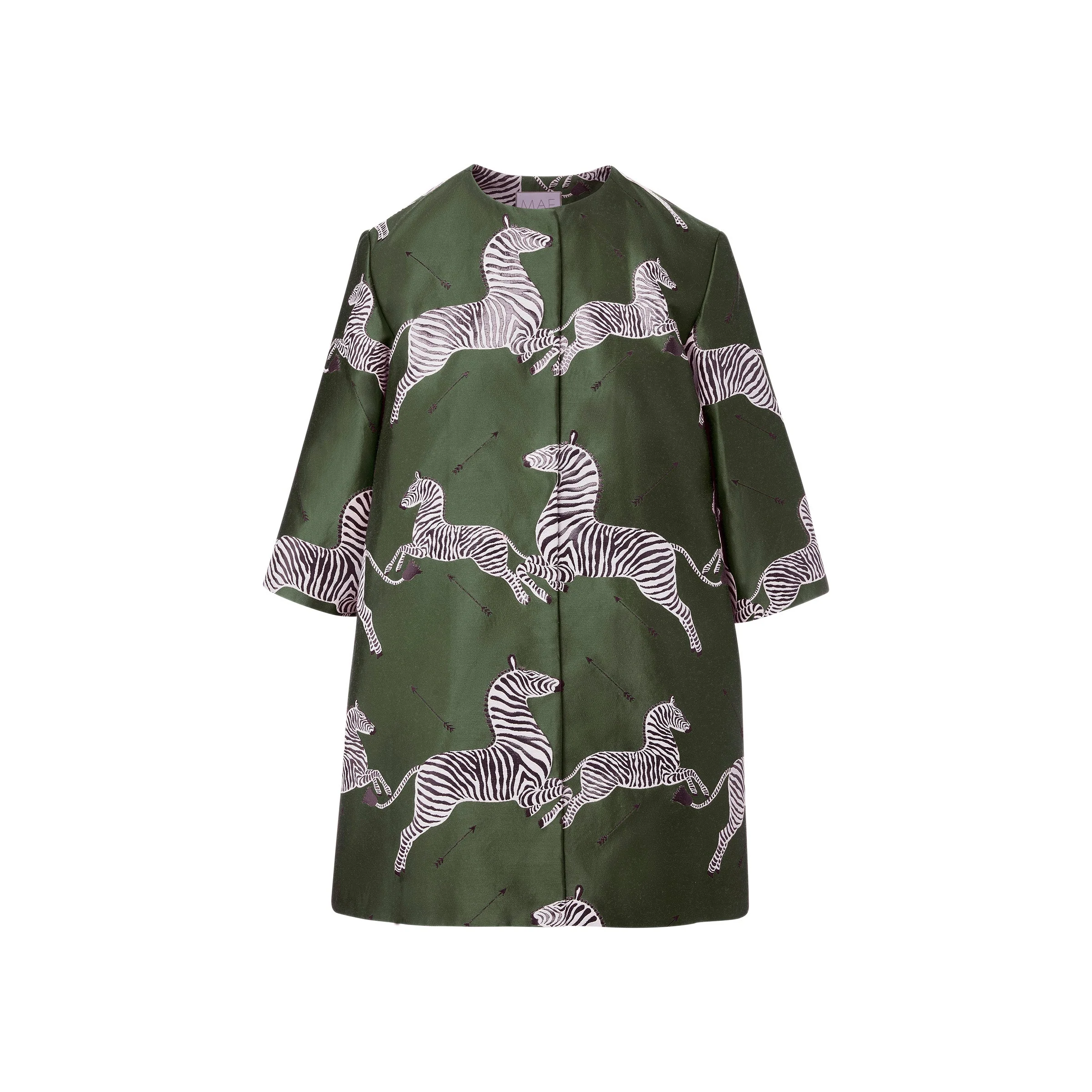 Mae X Scalamandre Audrey Coat in Olive - Image 5