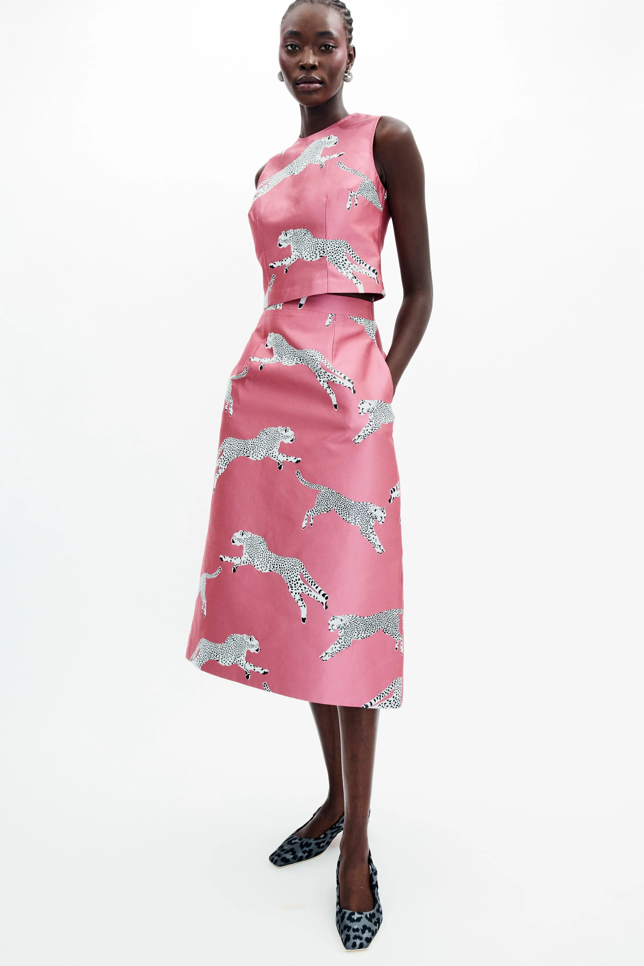 Mae X Scalamandre Hallie Skirt in Jumping Cheetah - Image 3