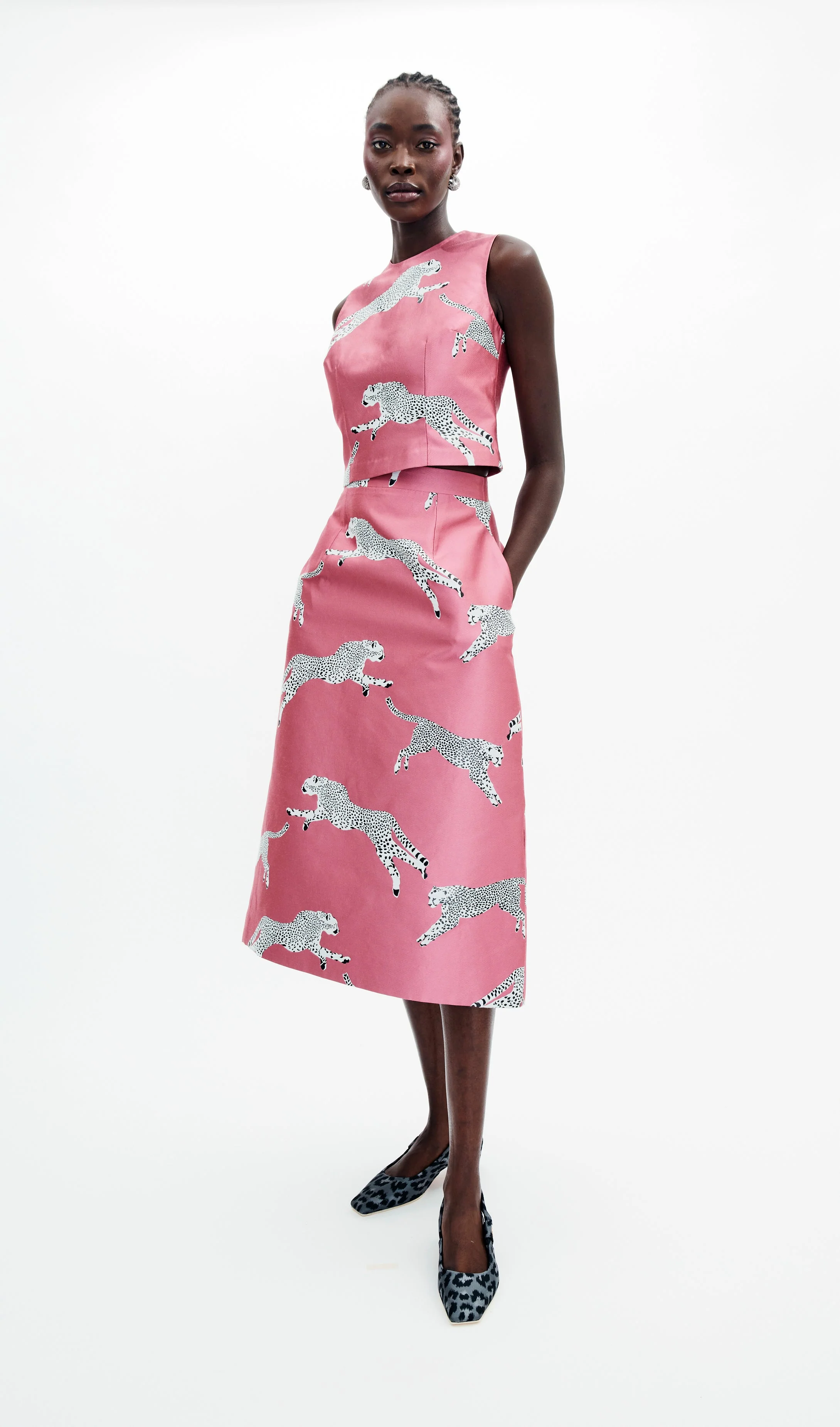 Mae X Scalamandre Hallie Skirt in Jumping Cheetah - Image 6