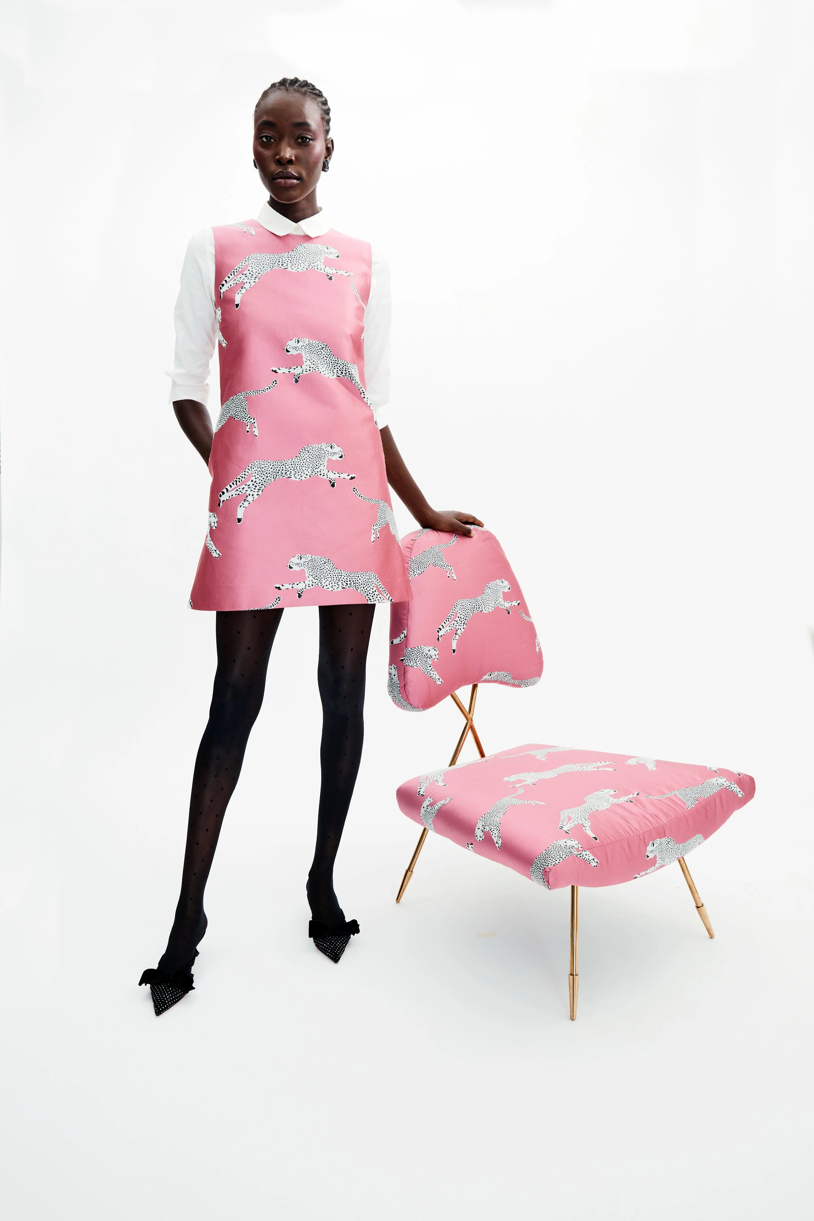 Mae X Scalamandre Laurel Dress in Leaping Cheetah - Image 5
