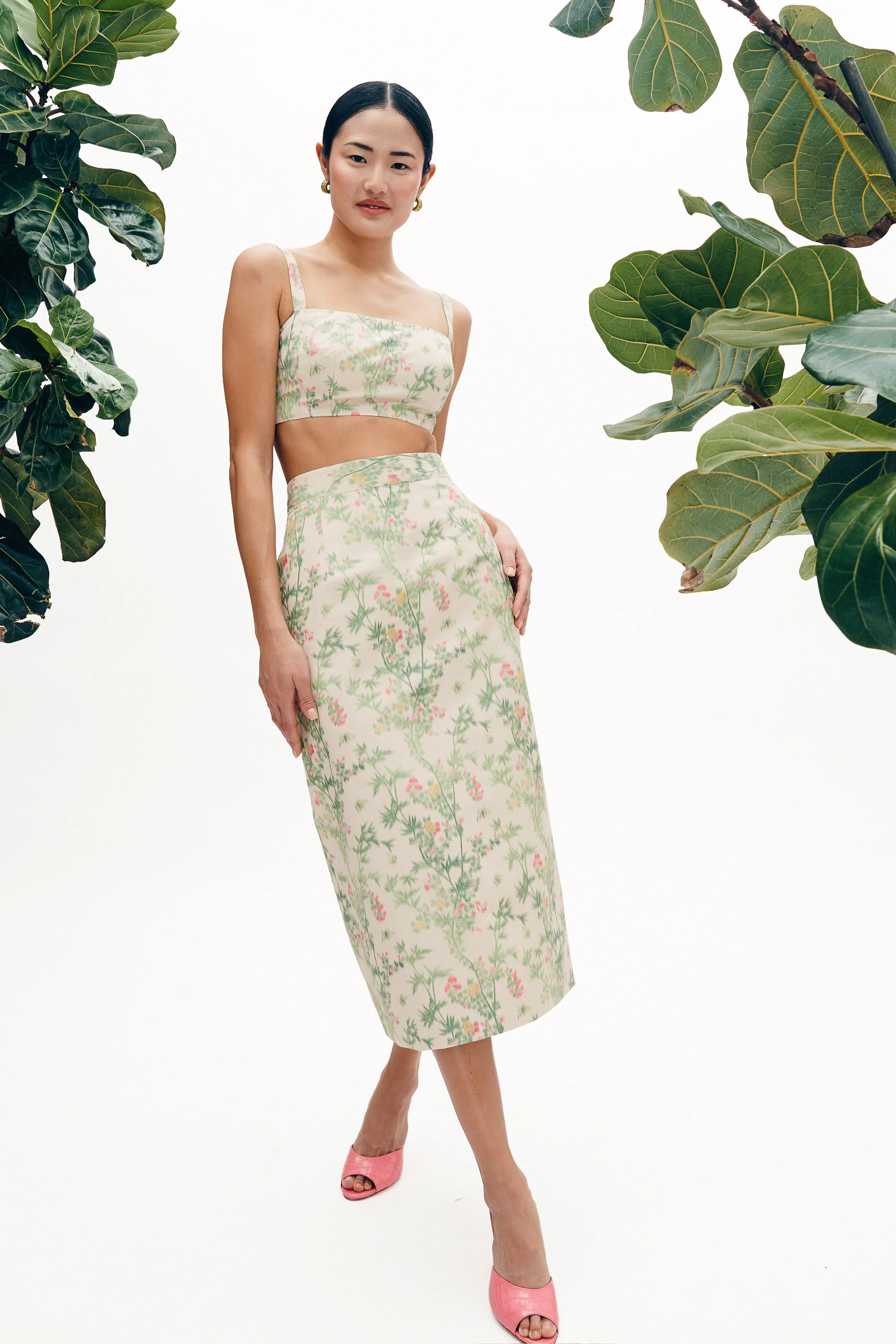 Mae X Scalamandre Sienna Skirt in Jardin De Chine - Image 4