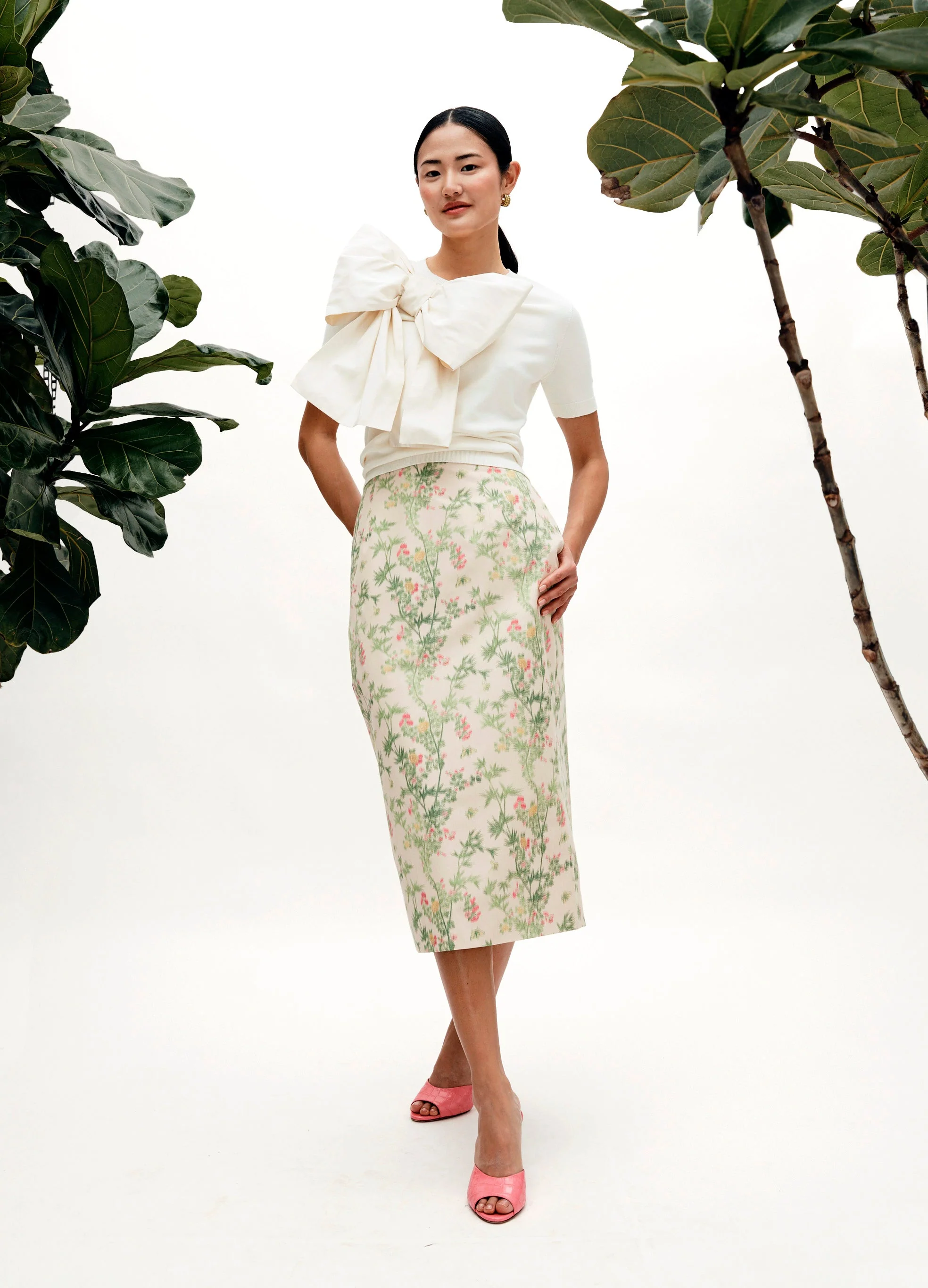 Mae X Scalamandre Sienna Skirt in Jardin De Chine - Image 5