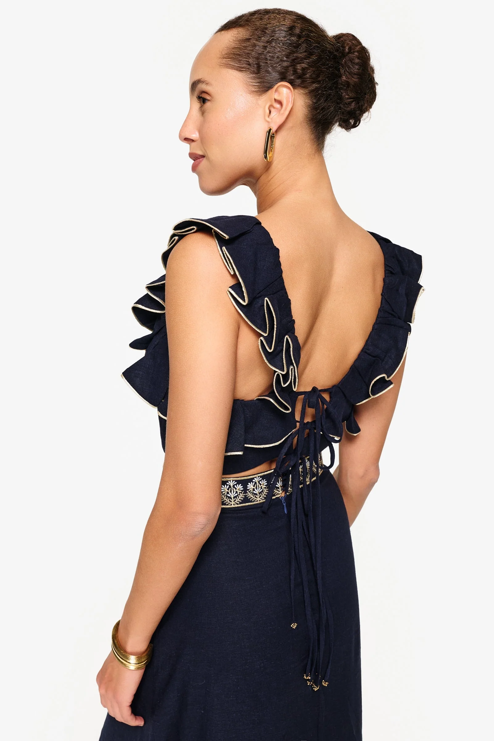 Malika Bustier Top - Navy - Image 3