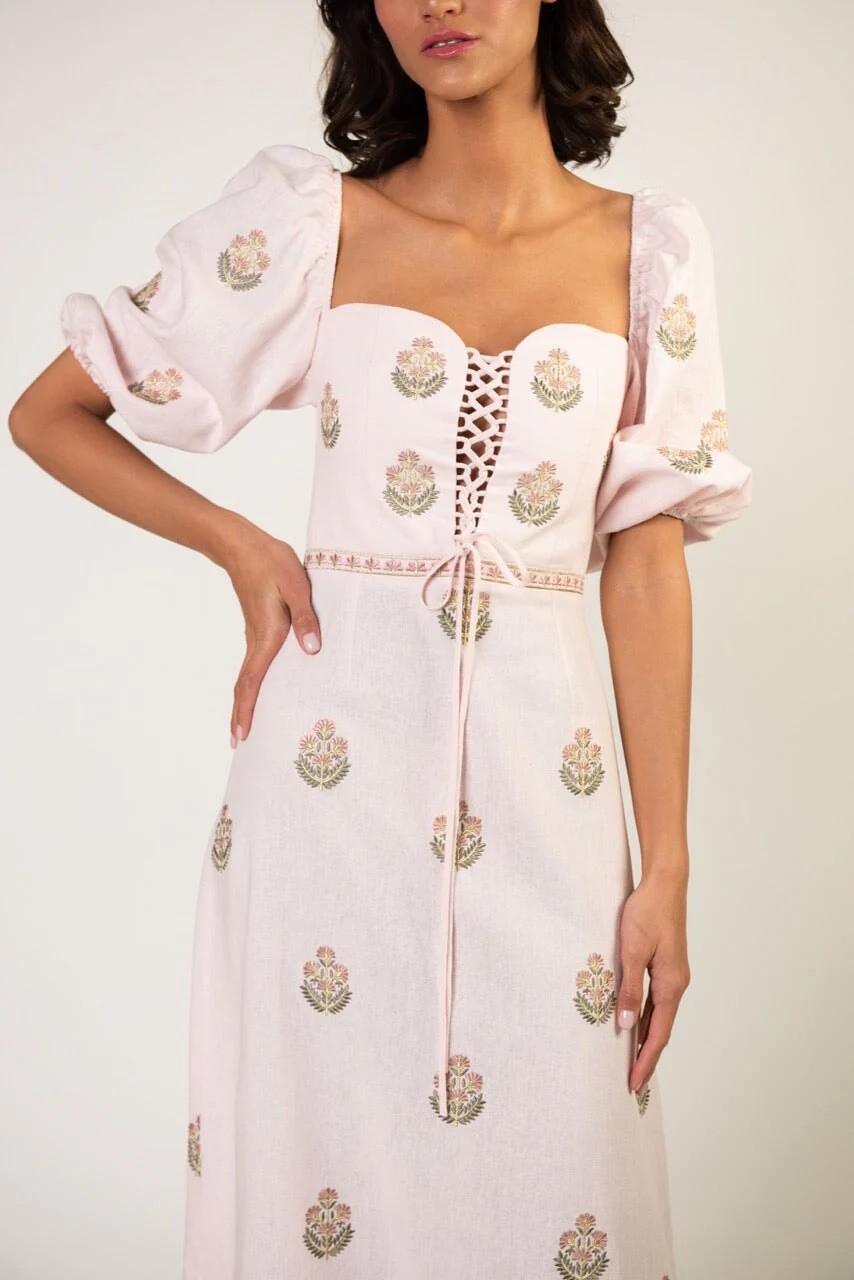 Mitra Maxi Dress - Pink & Pink - Image 3