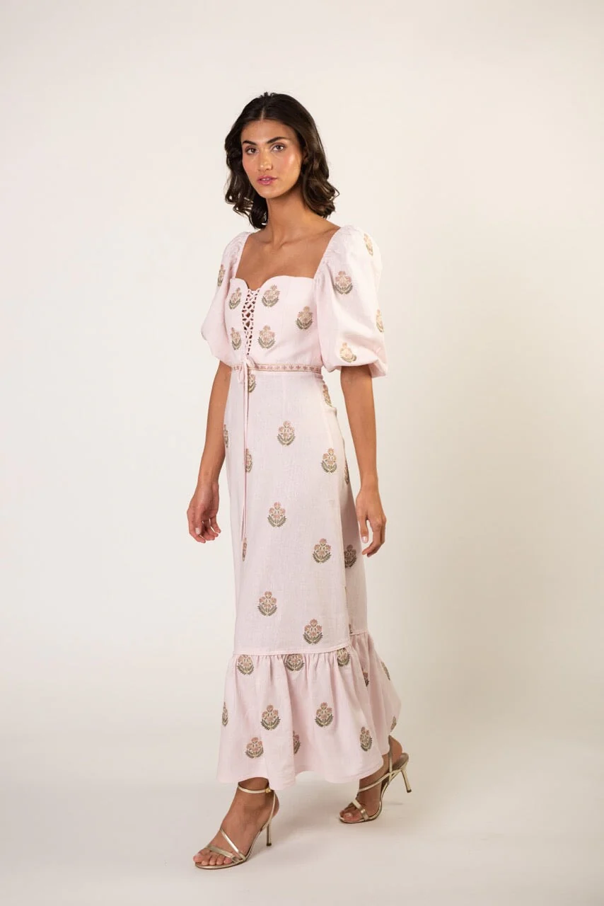Mitra Maxi Dress - Pink & Pink - Image 9