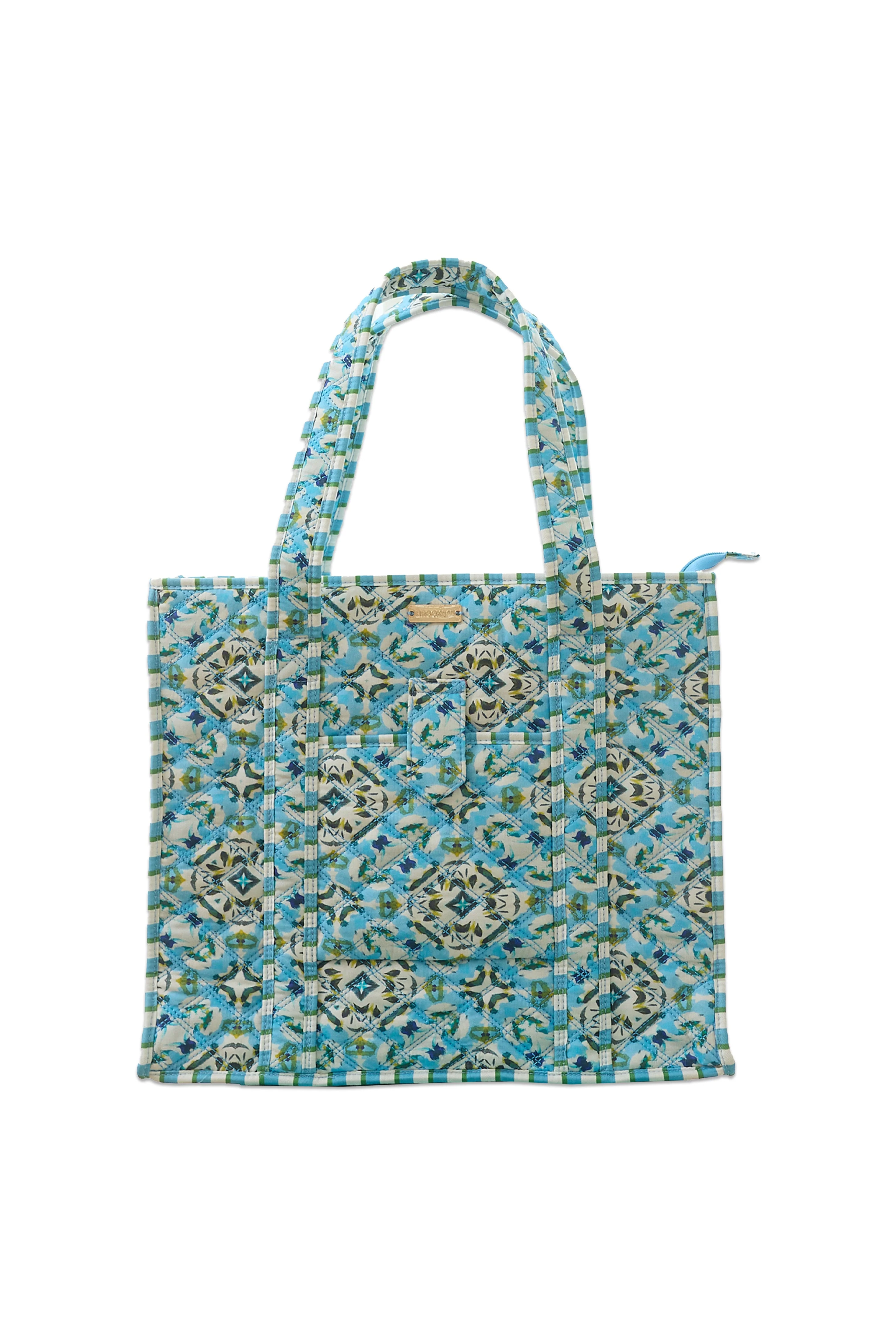 On the Road Quilted Tote - English Tile - Image 3