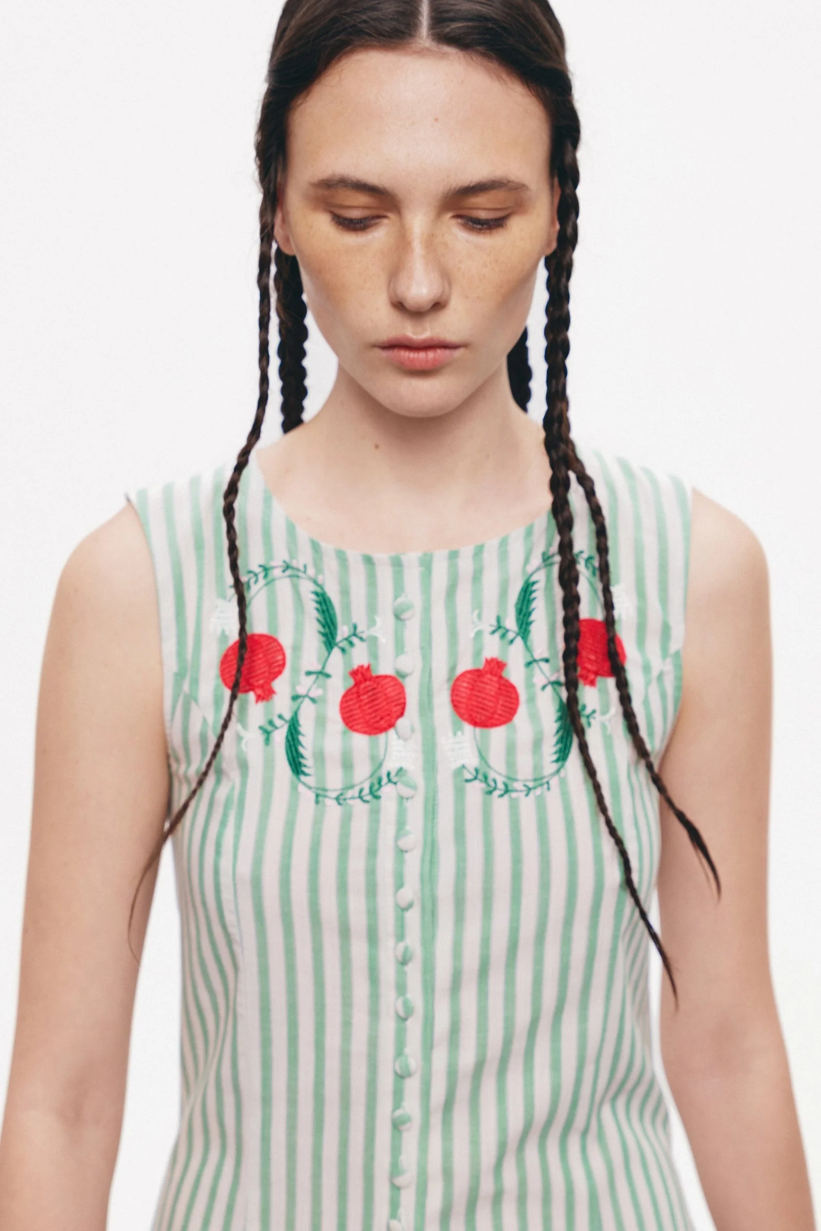 Ornek Dress White/Mint - Image 4