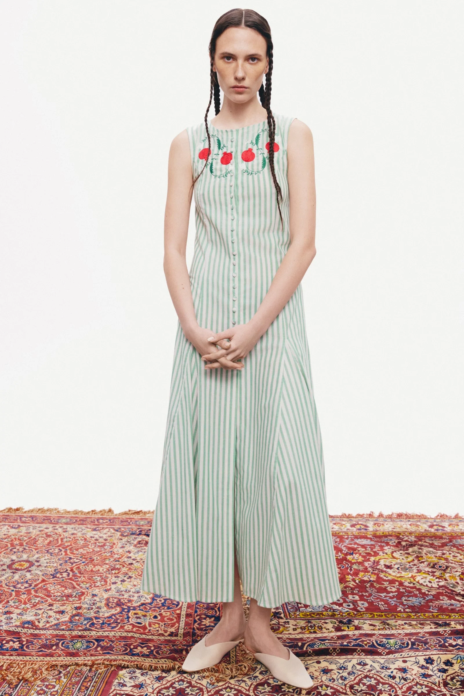 Ornek Dress White/Mint - Image 7