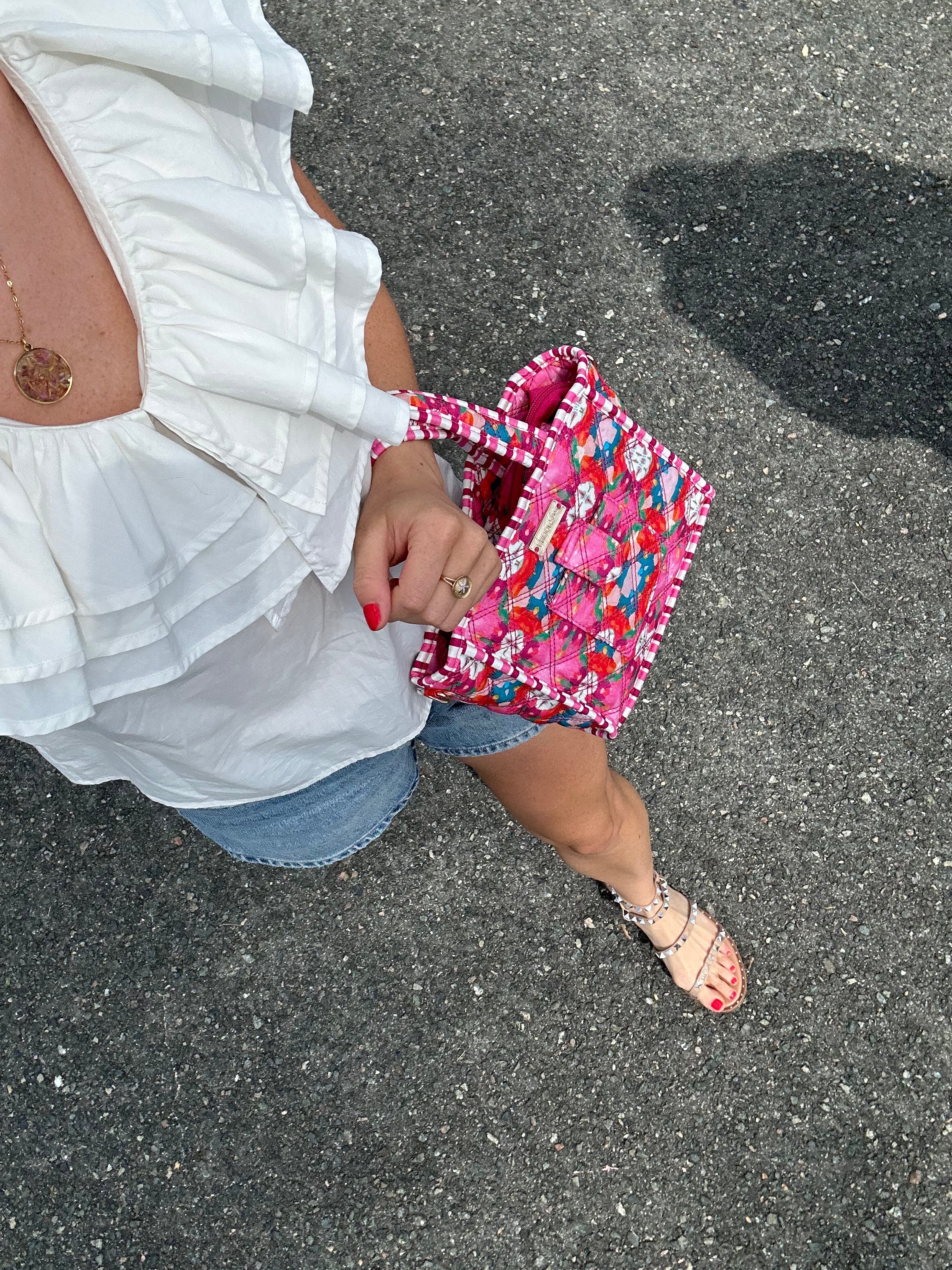 OTW Quilted Crossbody - Strawberry Fields - Image 9