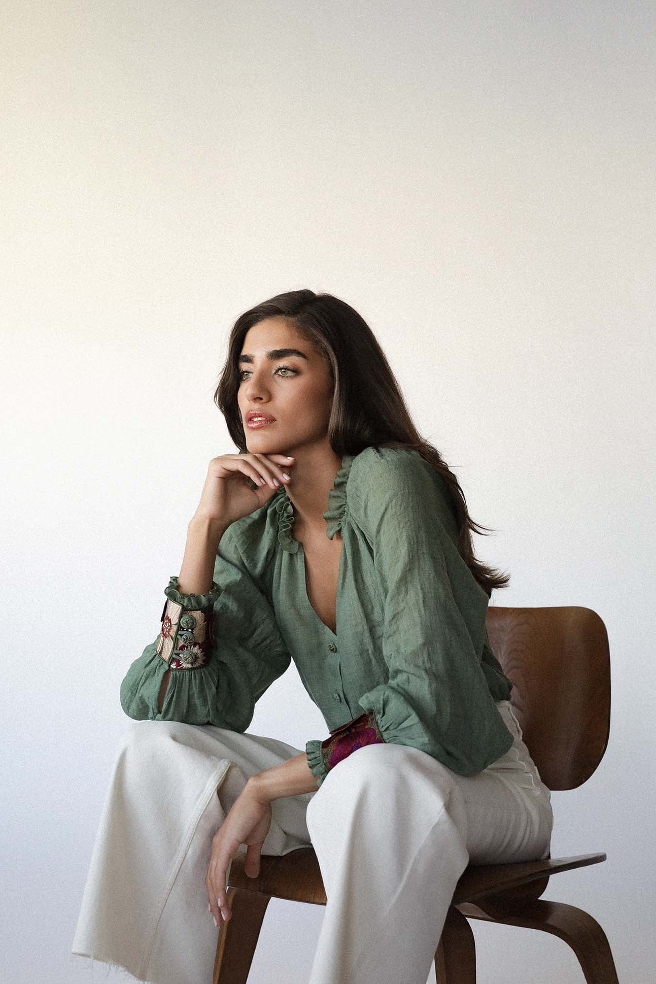 Pansy Blouse - Green - Image 10