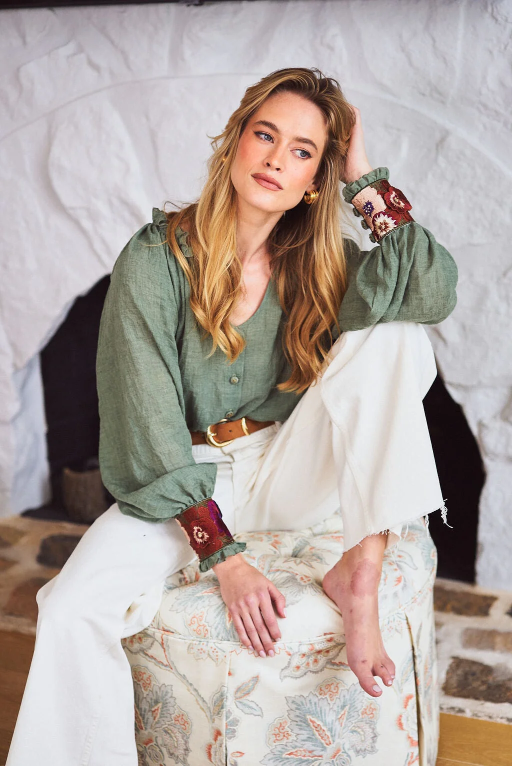 Pansy Blouse - Green - Image 14