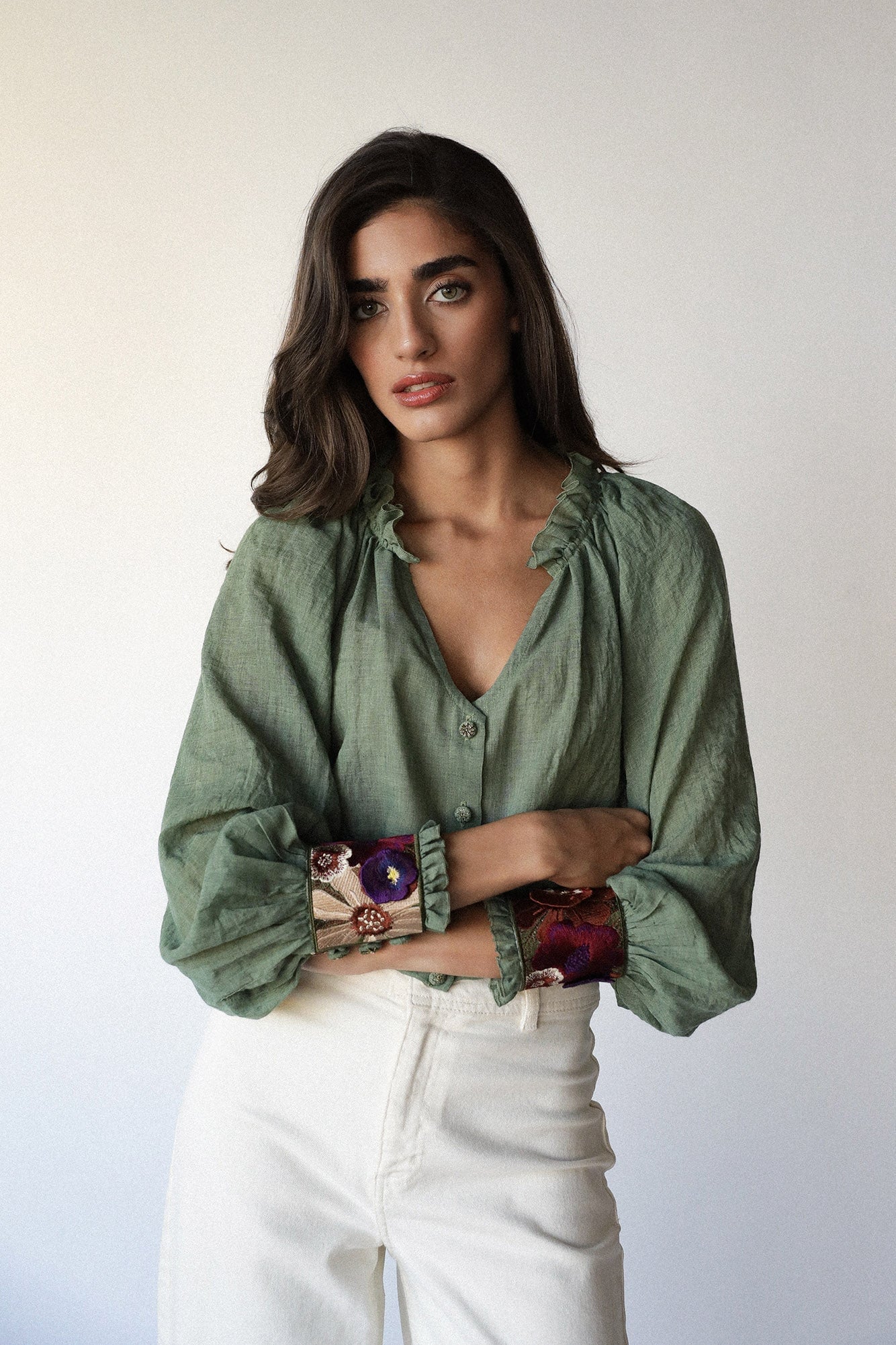 Pansy Blouse - Green - Image 17