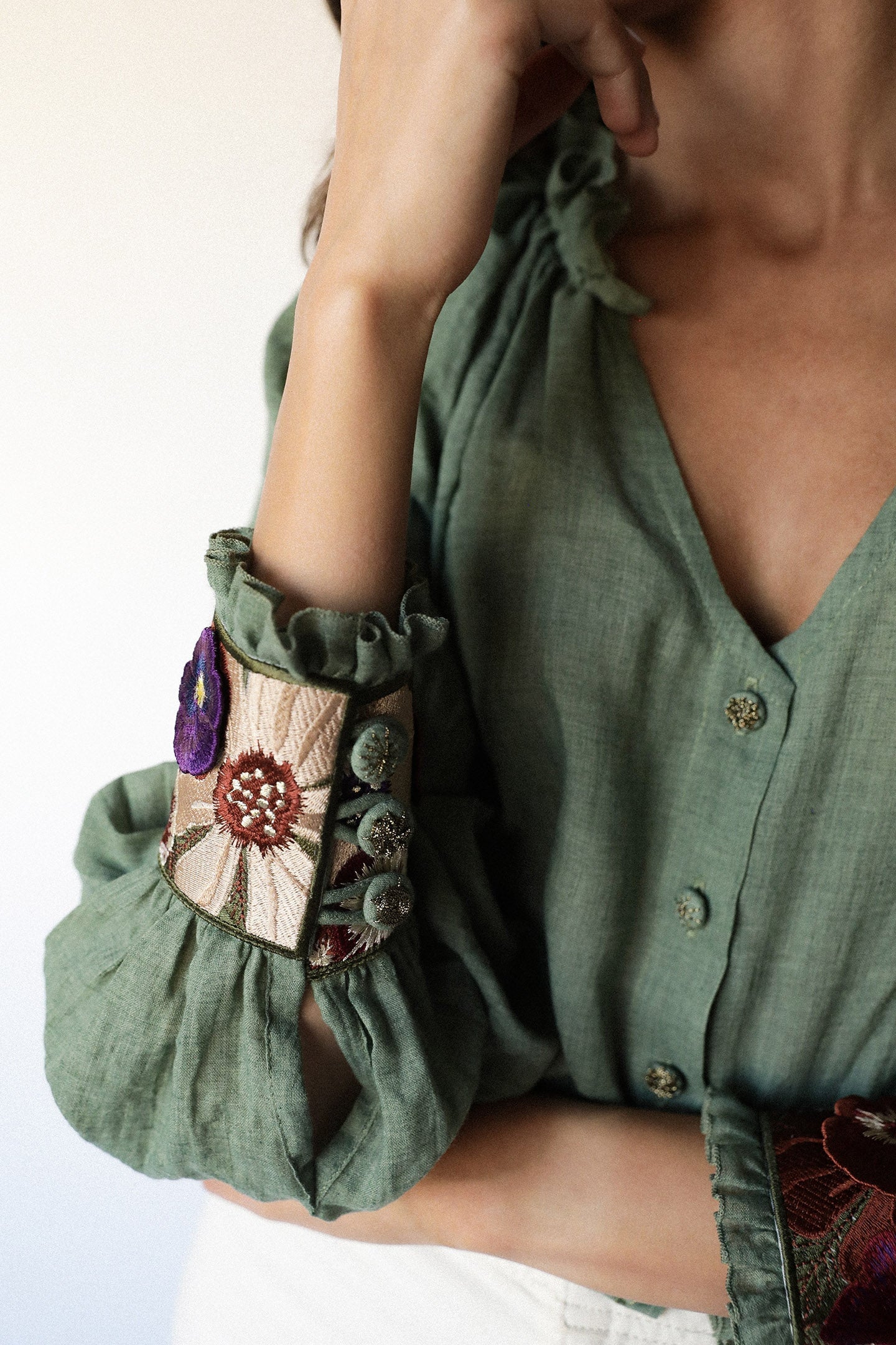 Pansy Blouse - Green - Image 19