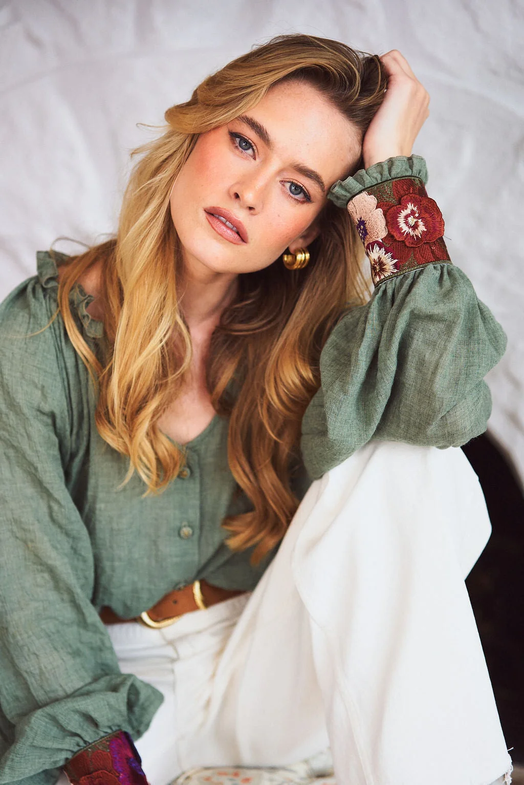 Pansy Blouse - Green - Image 6