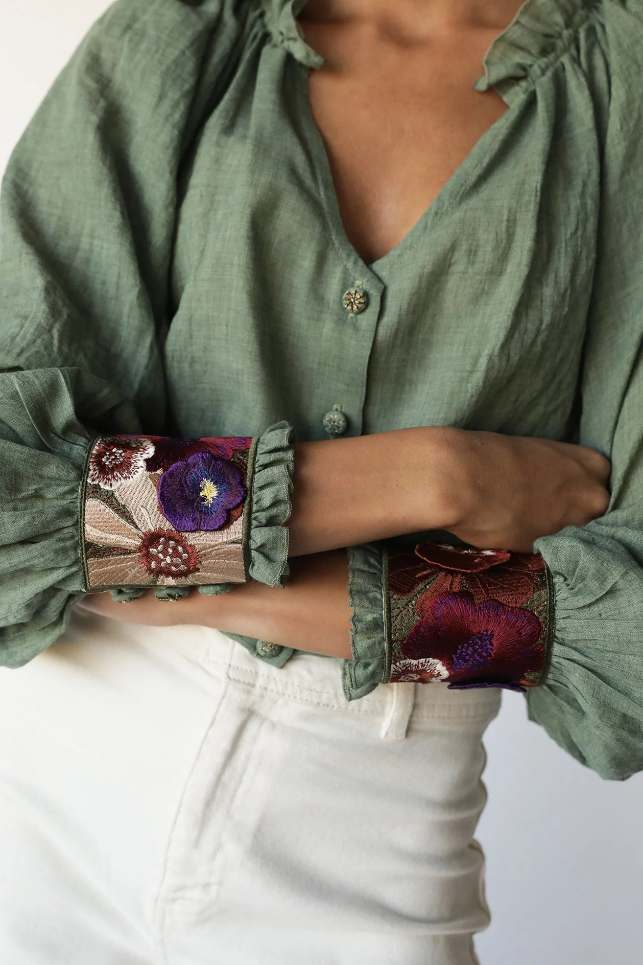 Pansy Blouse - Green - Image 8