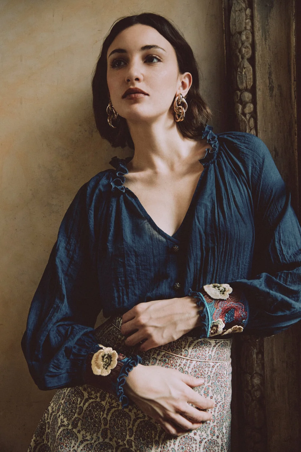 Pansy Blouse - Navy - Image 3