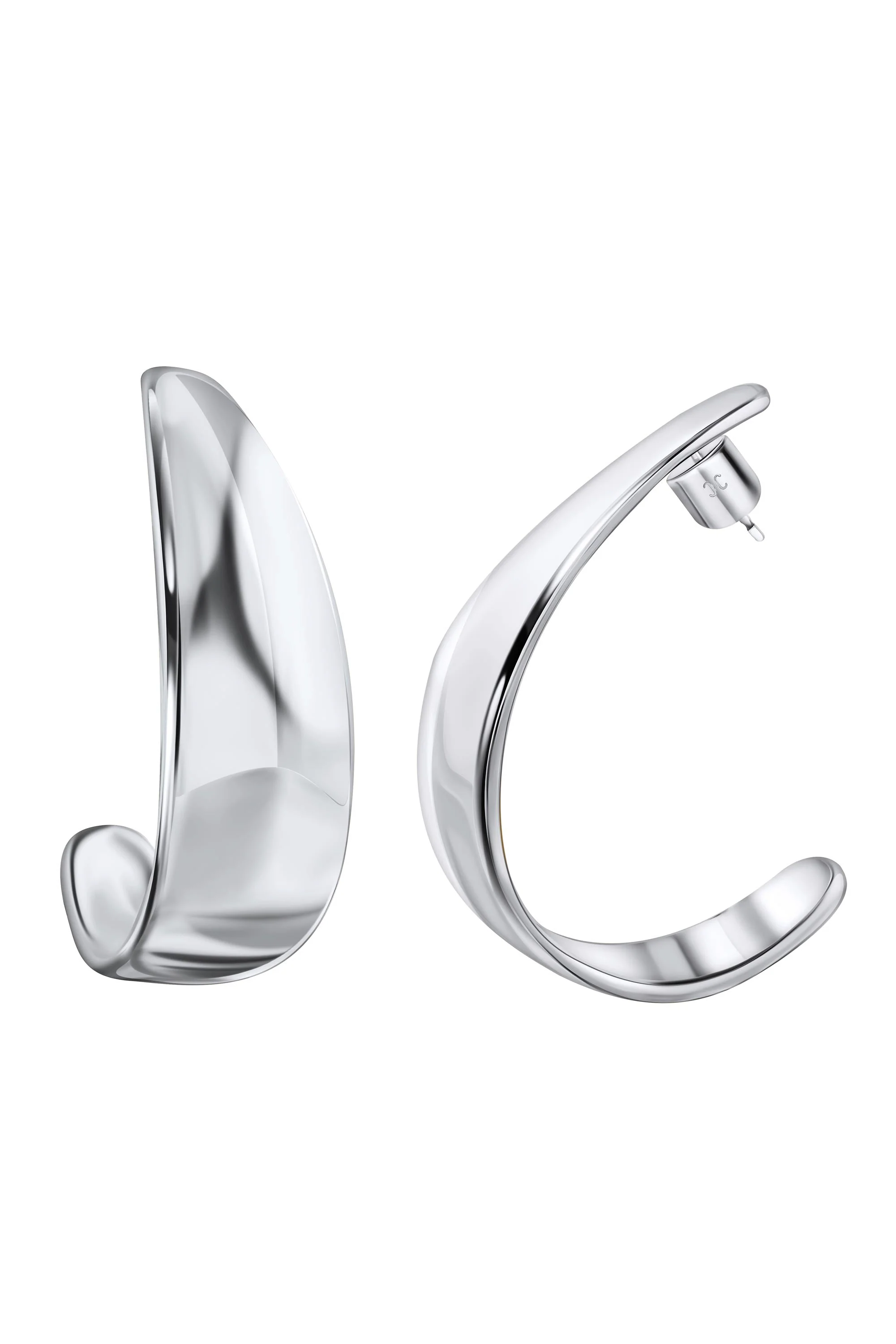 Petal Earring Rhodium - Image 3