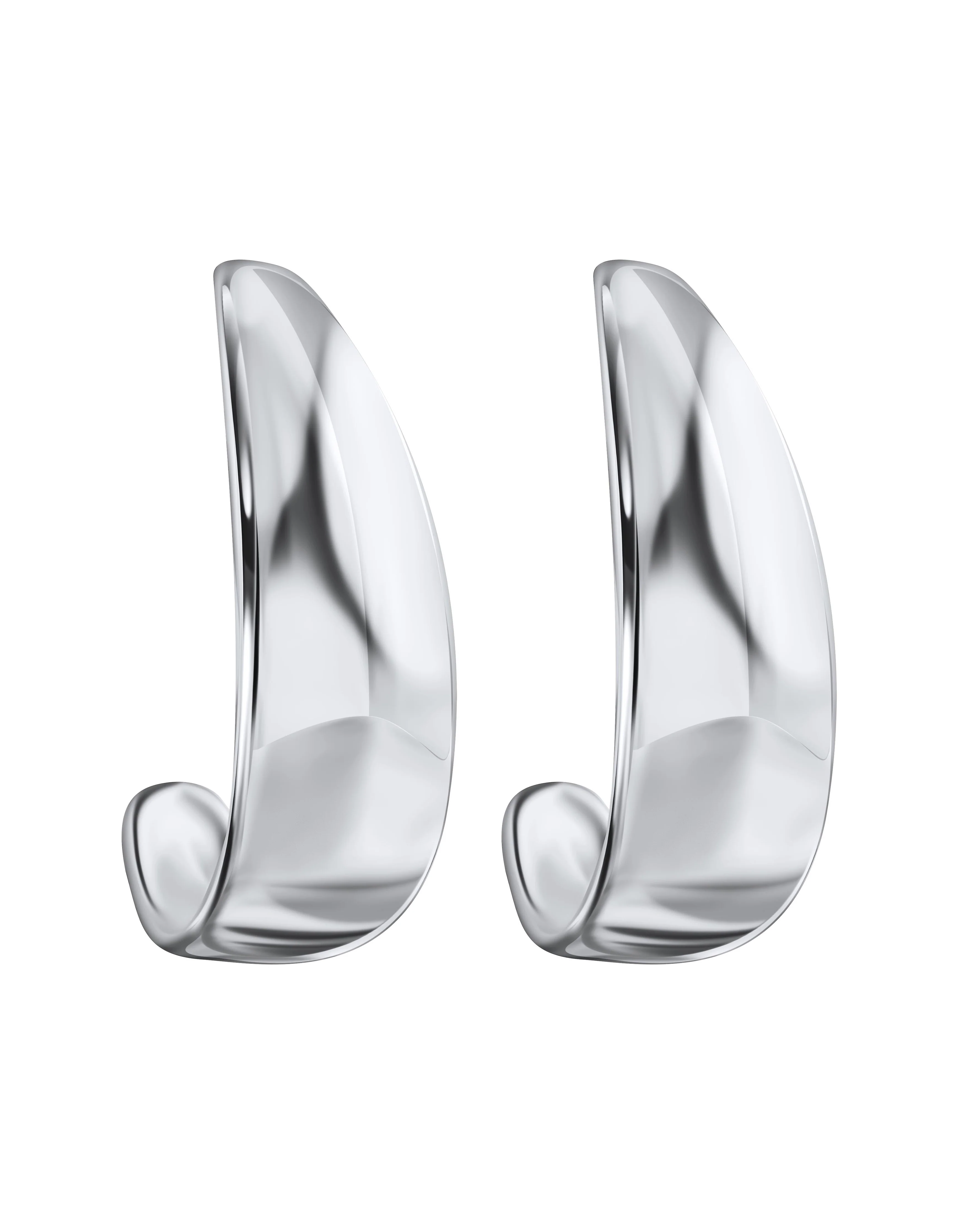 Petal Earring Rhodium - Image 5