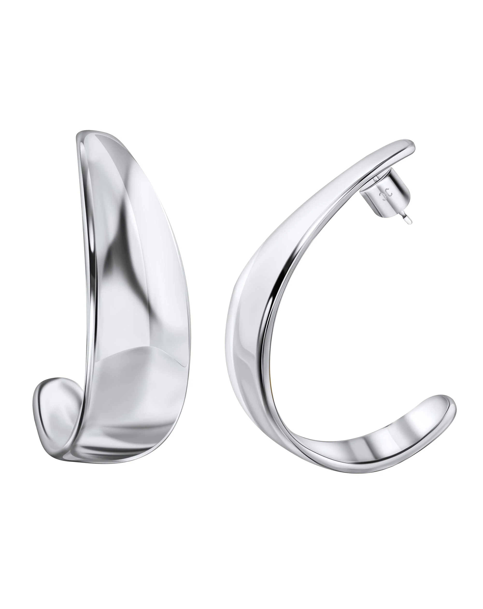 Petal Earring Rhodium - Image 6