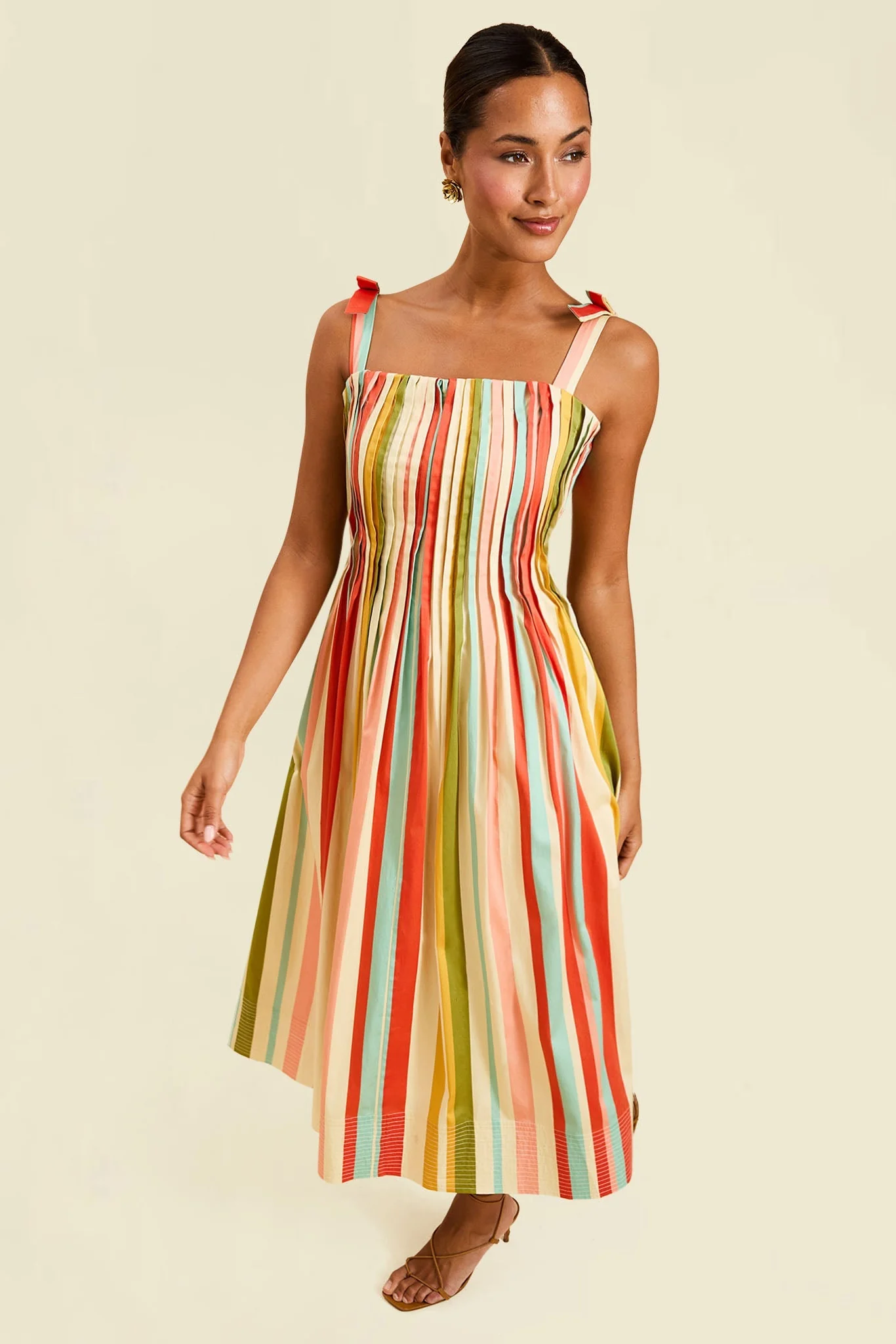 Pre-Order - Anais Pintuck Midi Dress - Image 6