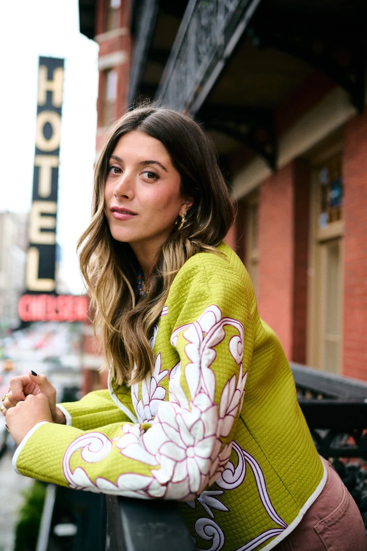 Mimi Quilted Jacket - Pear Trapunto - Image 4