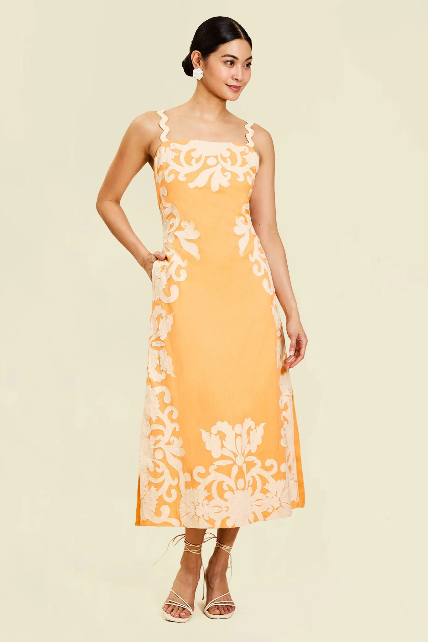 Sammy Embroidered Midi Dress - Image 2
