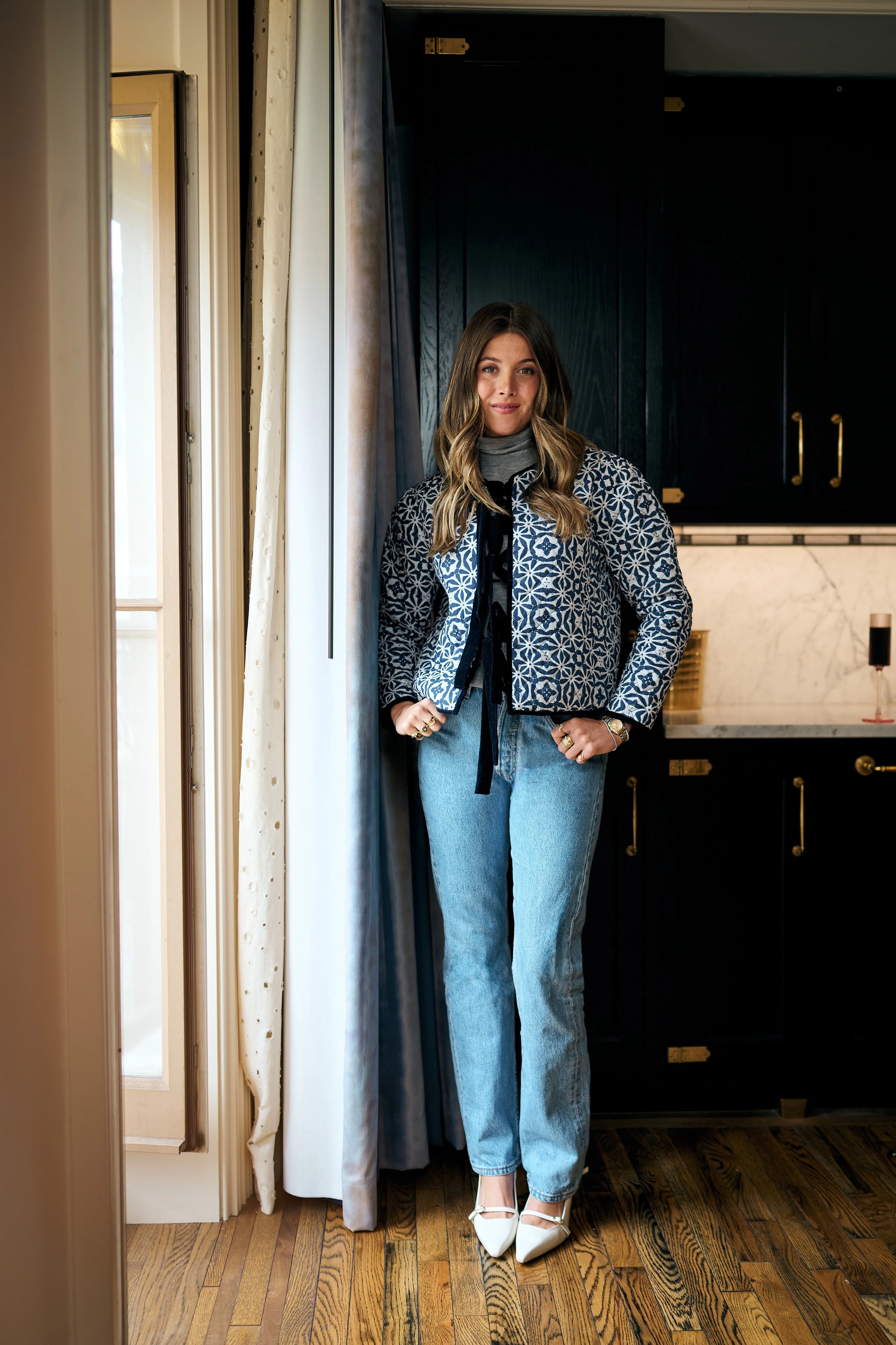Quilted Rosy Jacket - Midnight Sky - Image 5