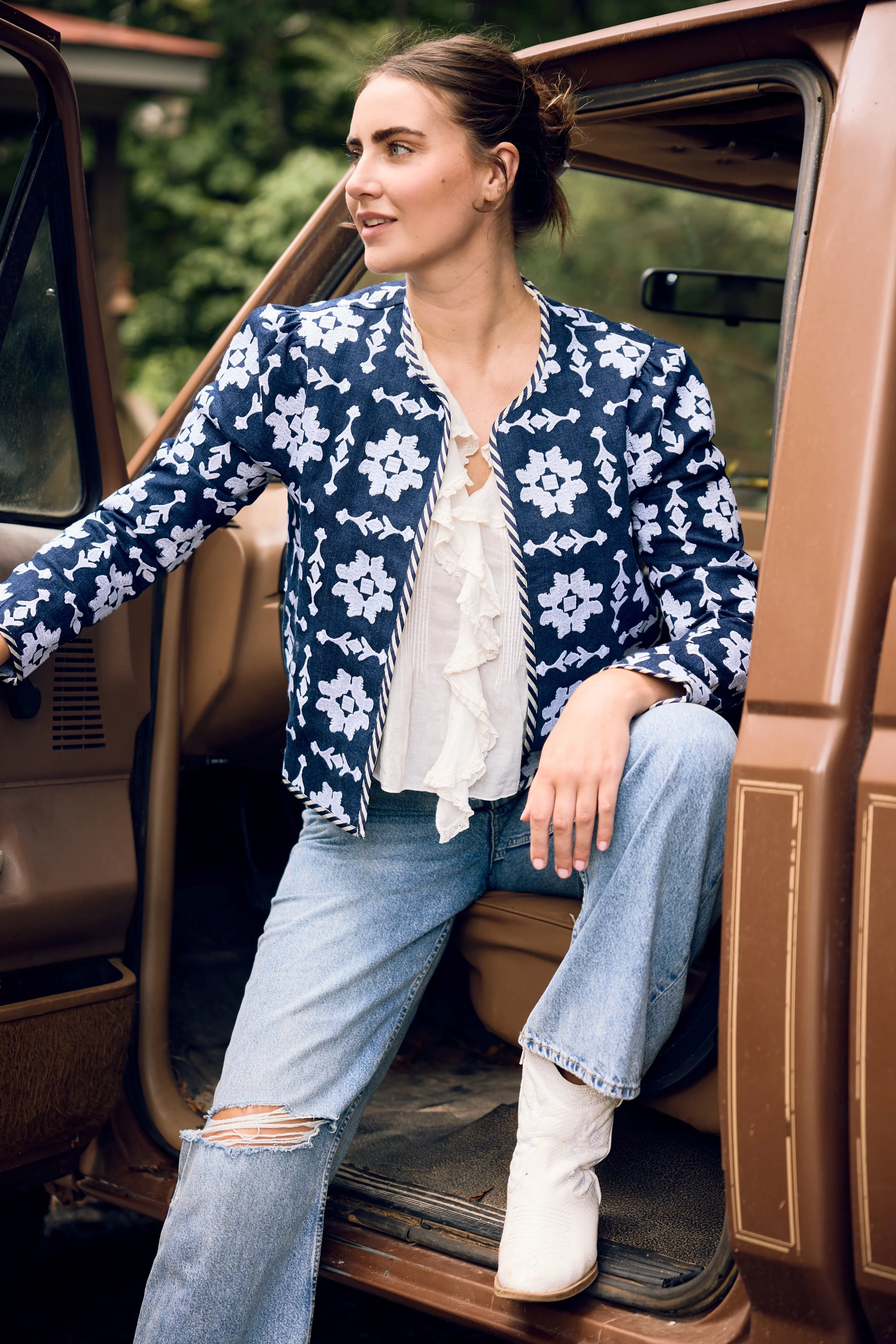Rosy Jacket - Denim Embroidered - Image 20