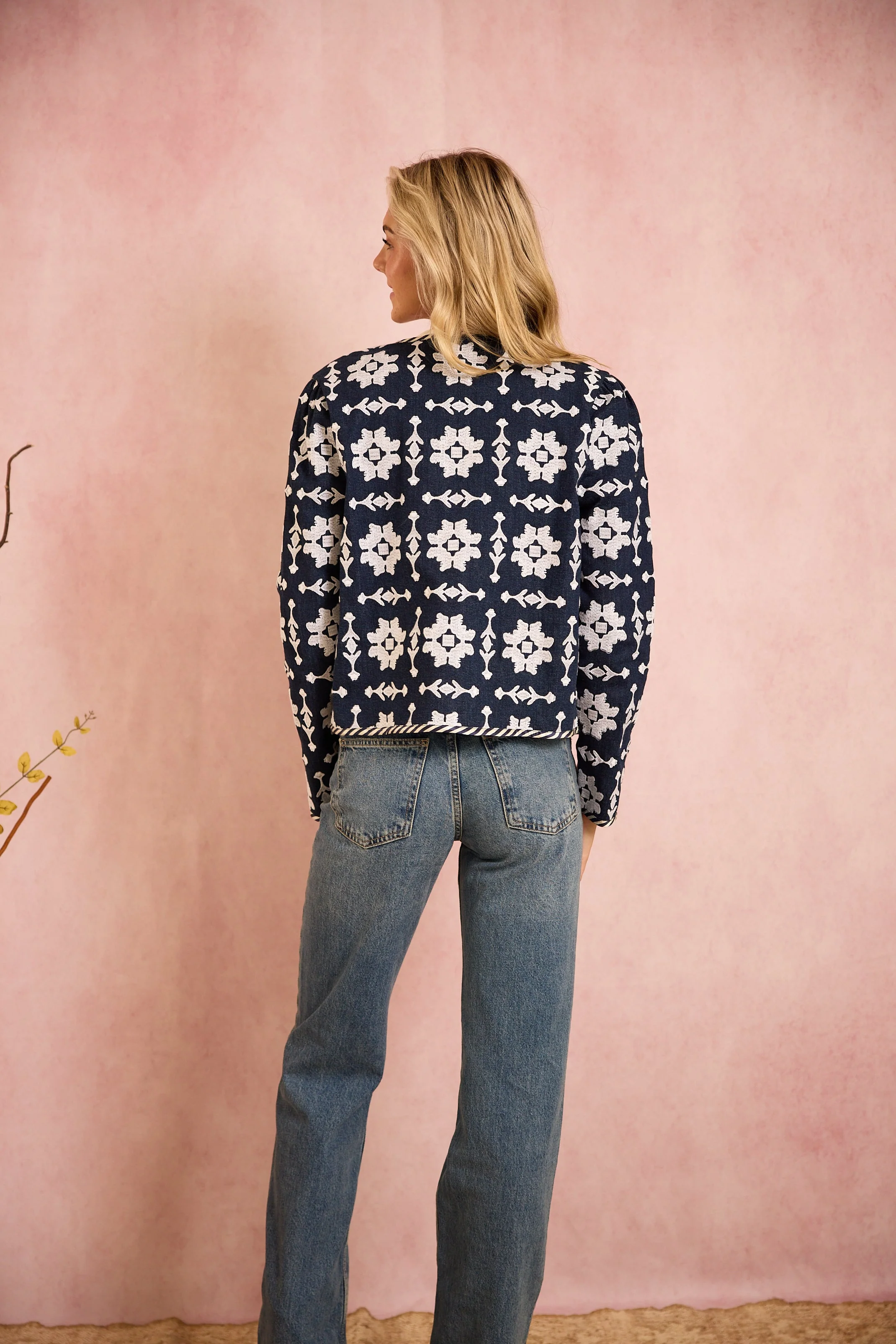 Rosy Jacket - Denim Embroidered - Image 24