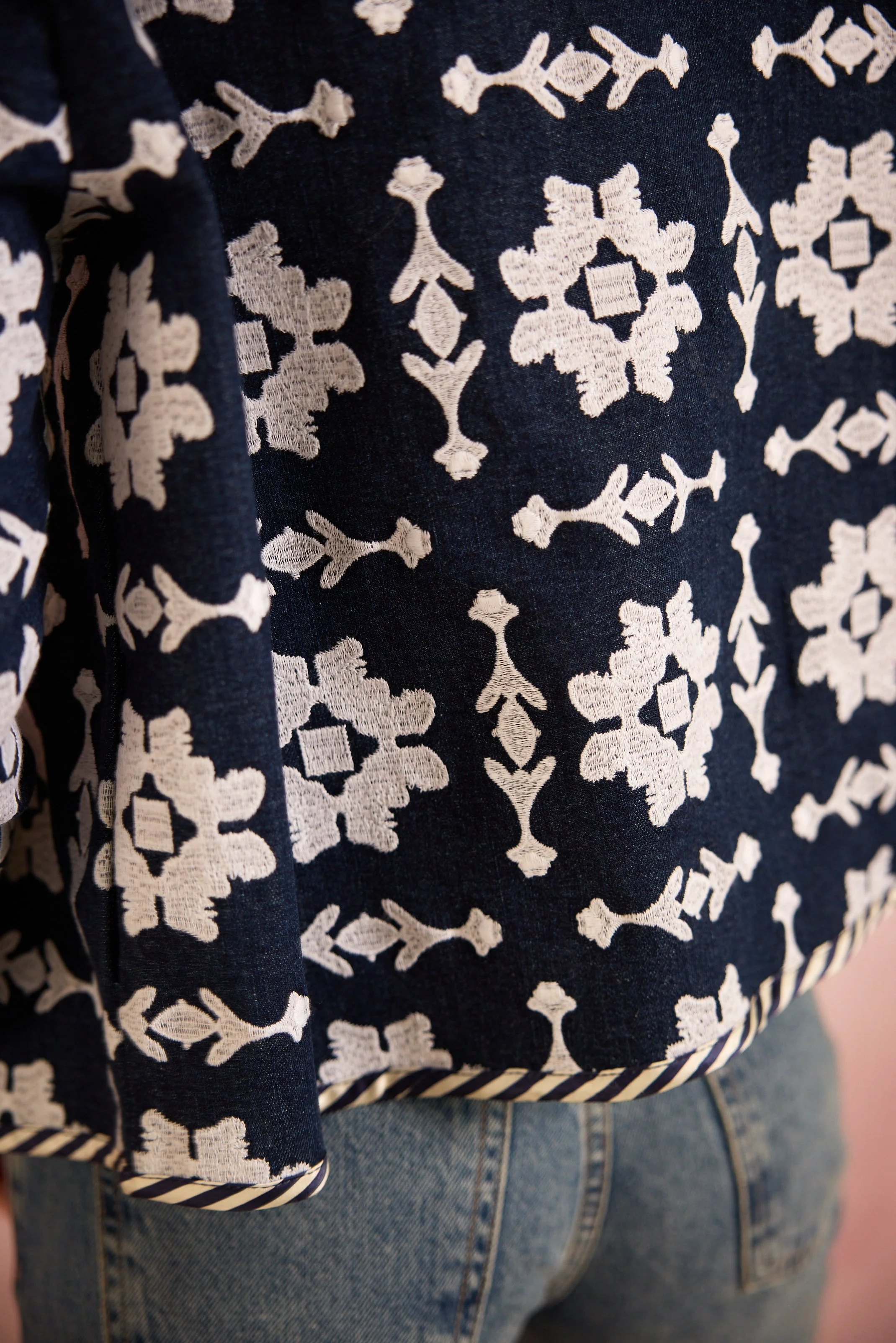 Rosy Jacket - Denim Embroidered - Image 29