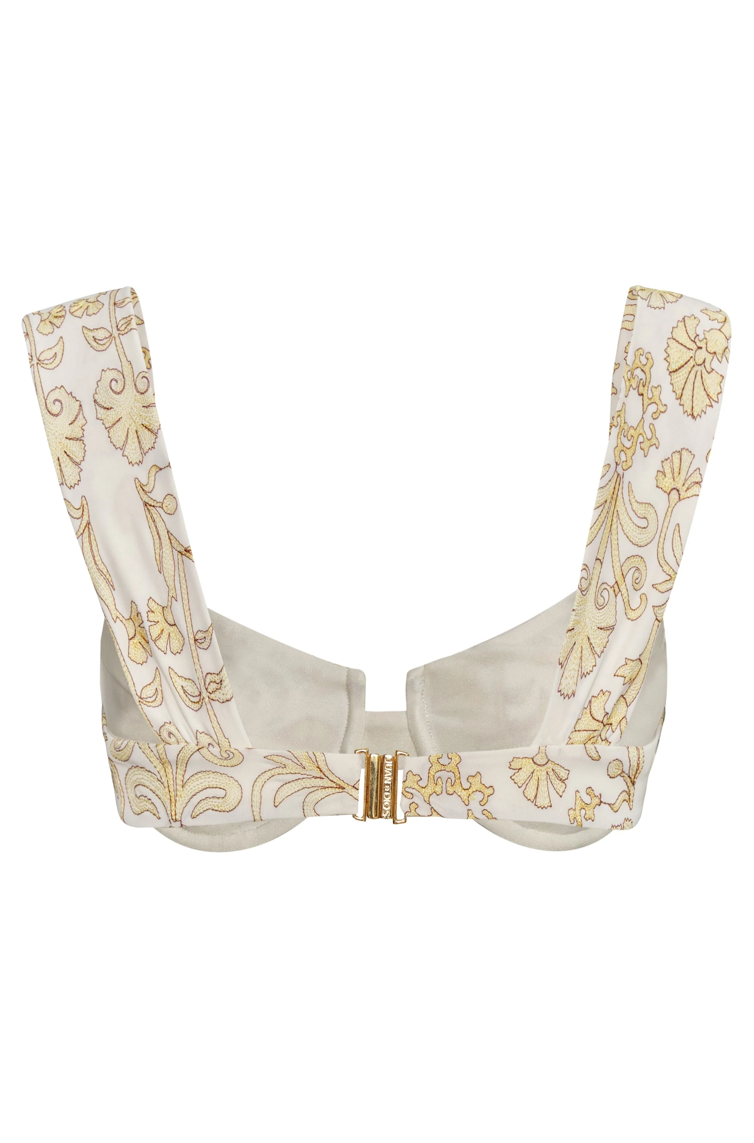 Sabina Embroidered Top / Yellow Flowers - Ivory - Image 2