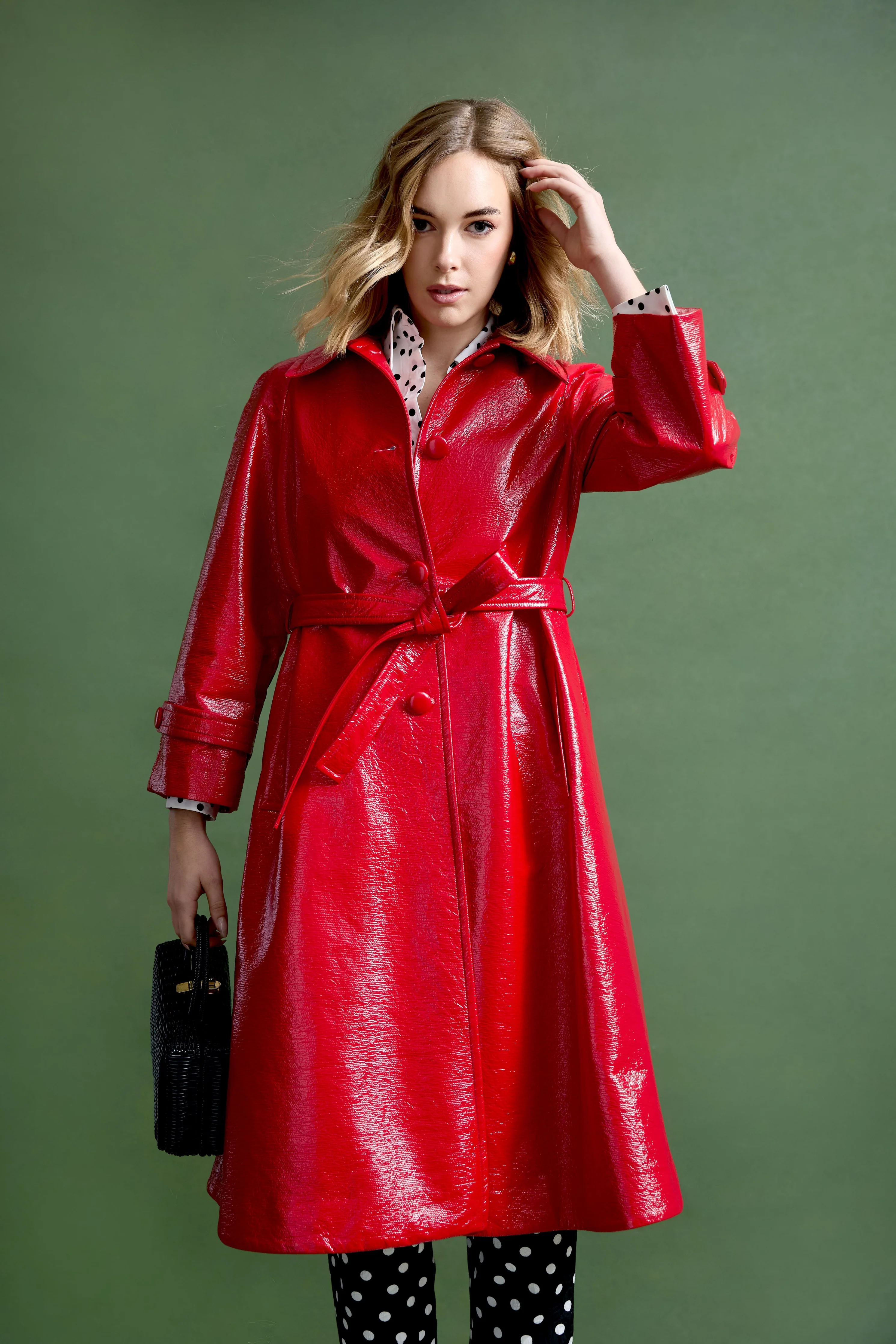 Savannah Coat in Patent - Image 4