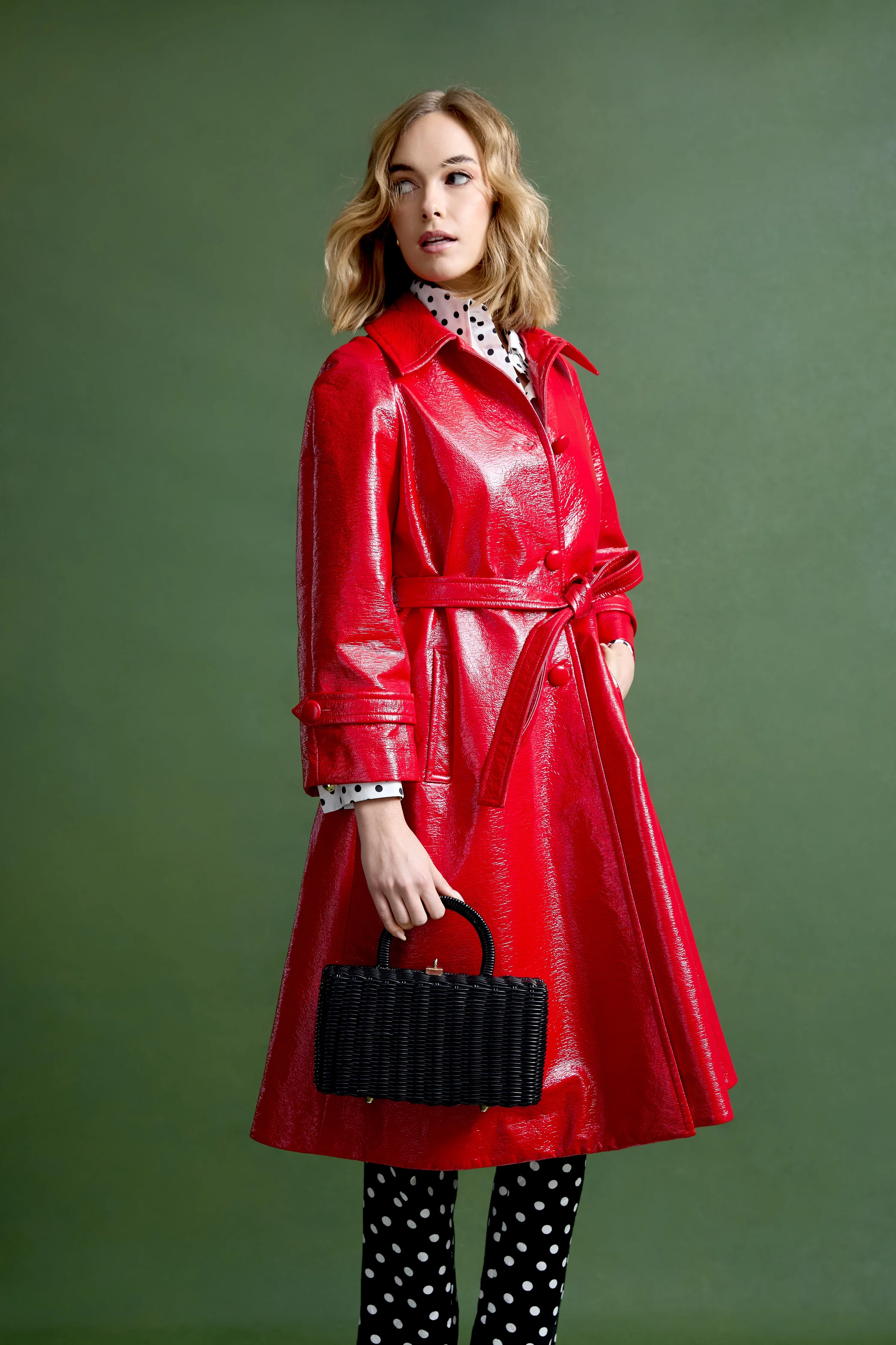 Savannah Coat in Patent - Image 5